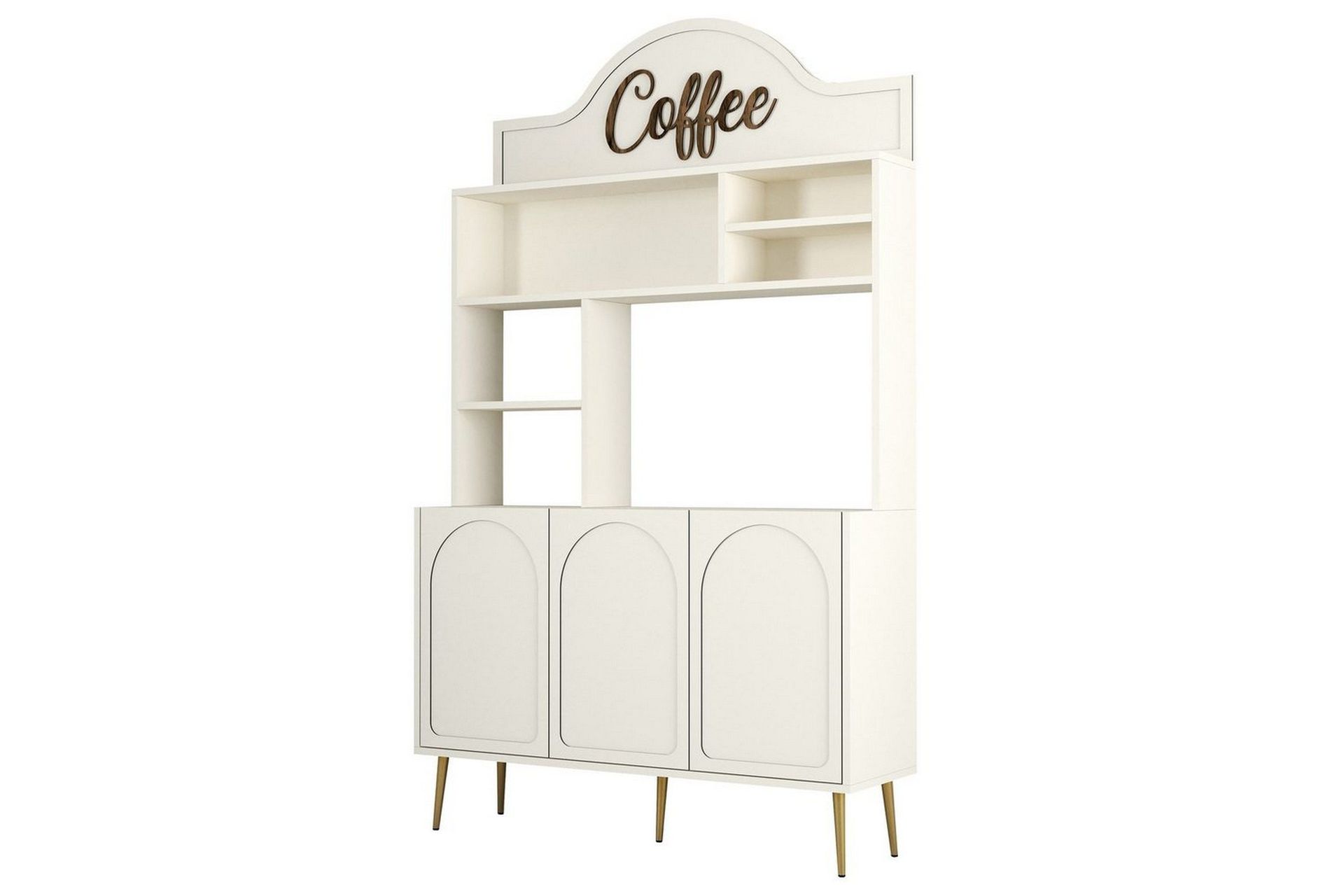 kaffebarskåp hazim tre gräddfärgad / rany - gräddfärgad / rany