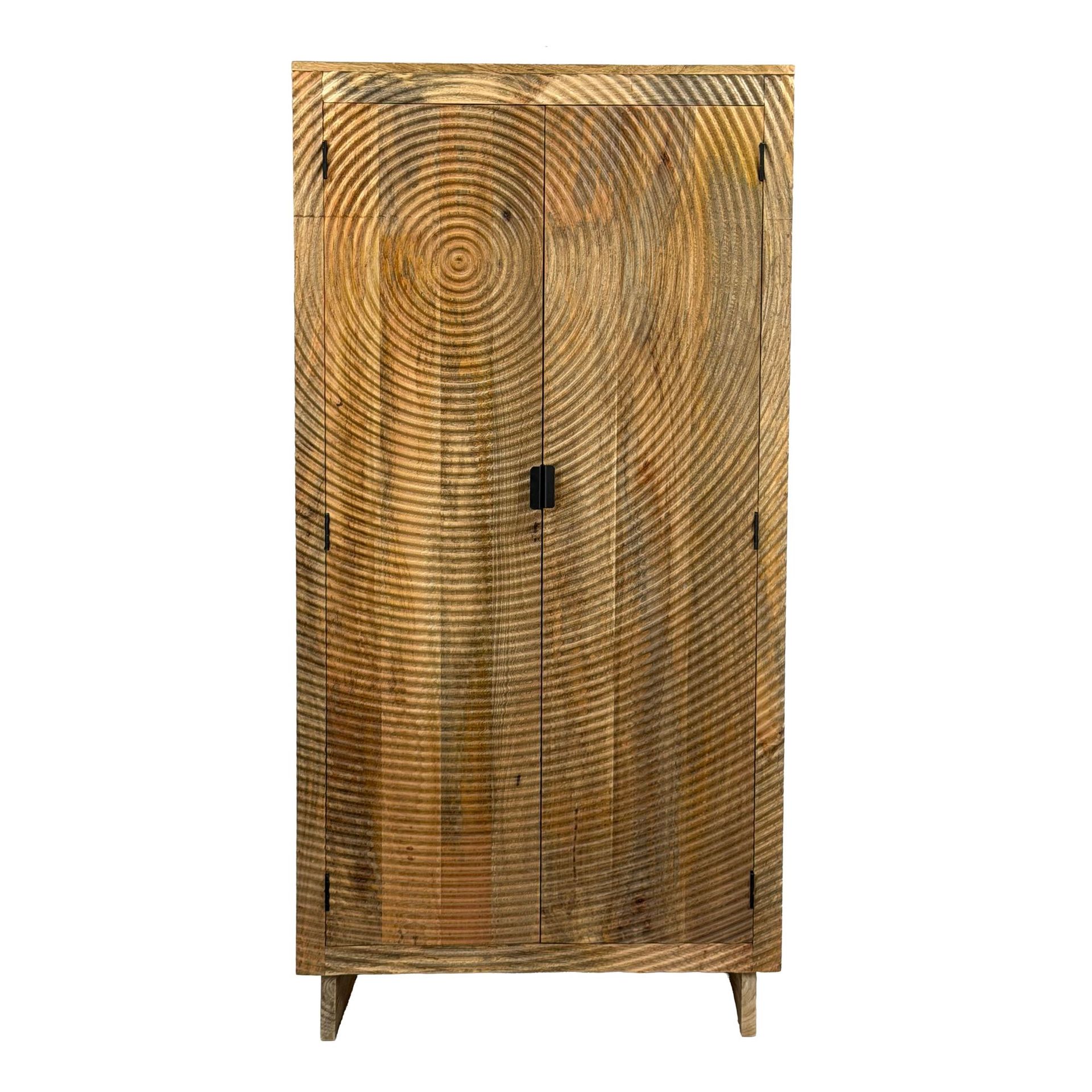 Livino Förvaringsskåp 90x180 cm 3D-mönster Industriell stil - naturbrun och svart