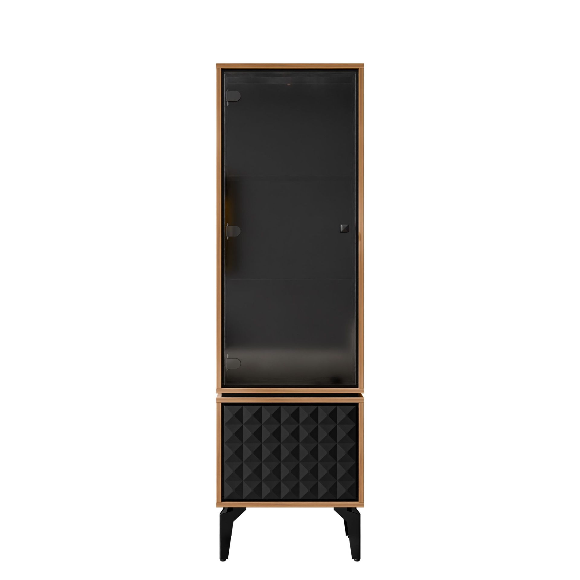 Lorvenn Vitrinsk&aring;p 54x182 cm - Brun/Svart