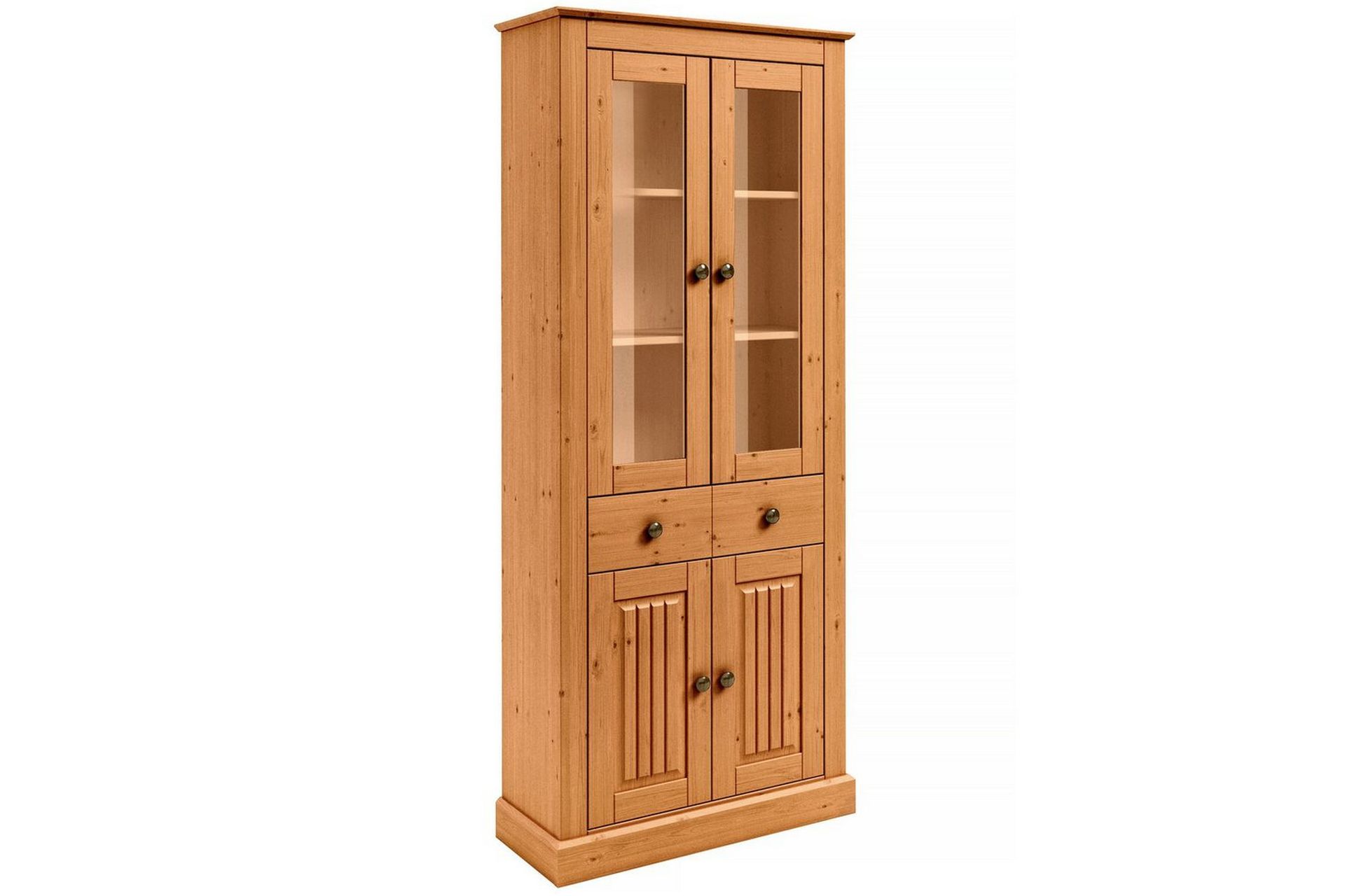 mille vitrinskåp 78x182 cm - brun