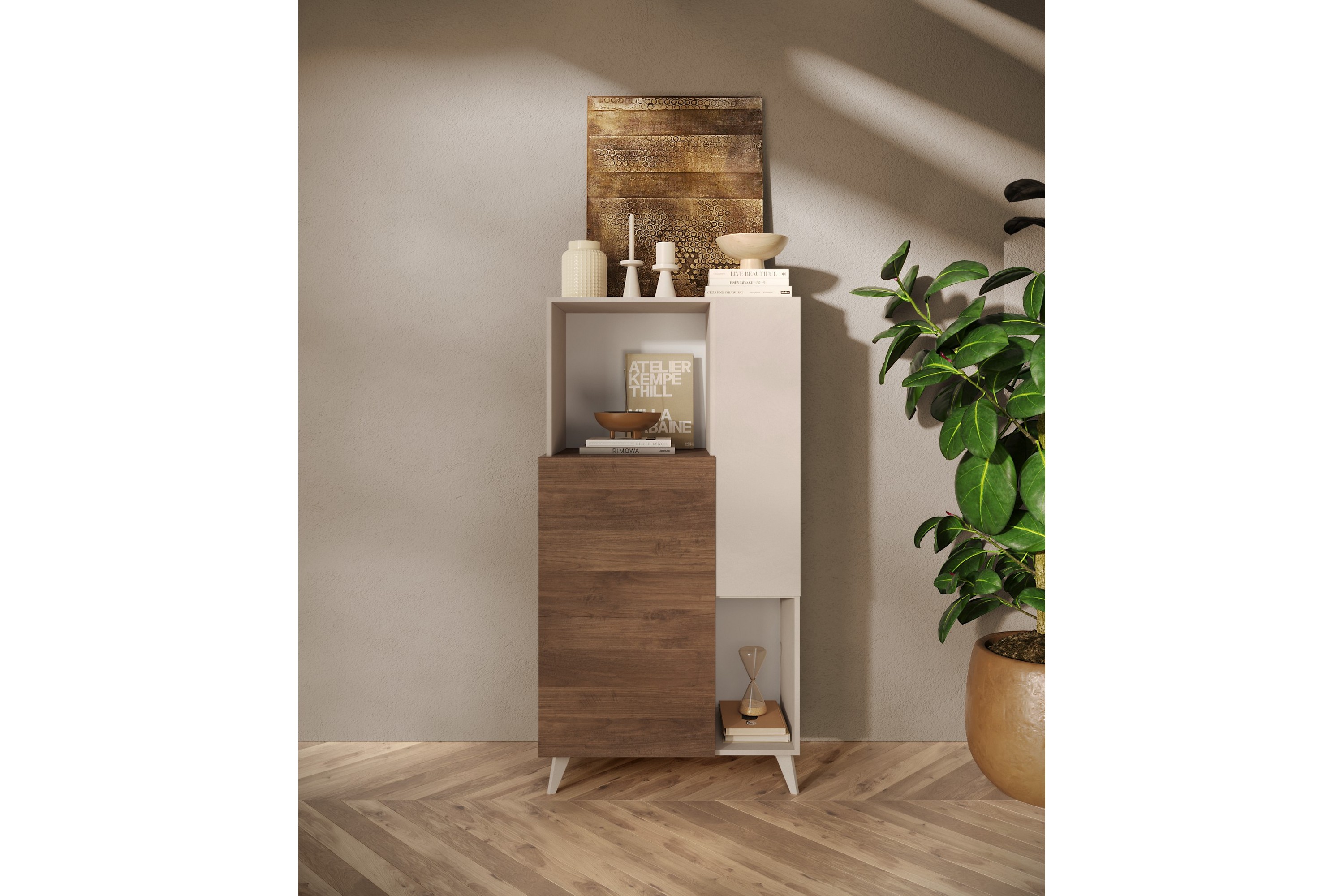 Monaco Highboard 81x154 cm Mässing