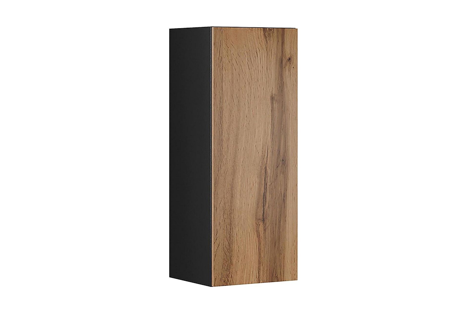 Narbonne Smalt Vitrinsk&aring;p 32 cm djup 35 cm bred 90 cm h&ouml;g M&ouml;rkt Tr&auml; - Natur/Svart
