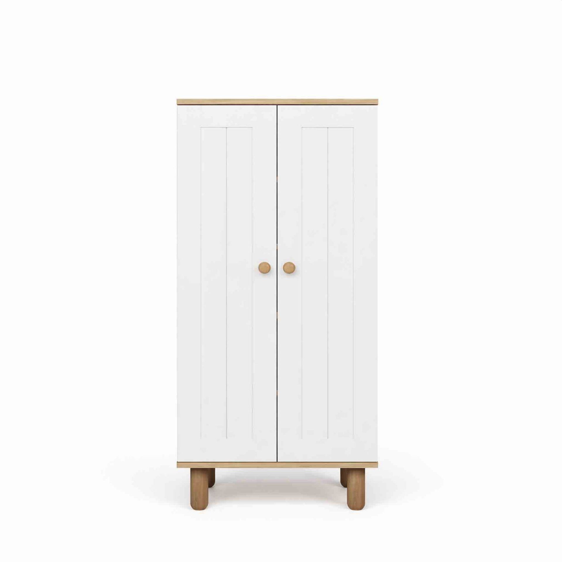 Seynor Multifunktionssk&aring;p 60x129x37 cm - Vit och valn&ouml;t