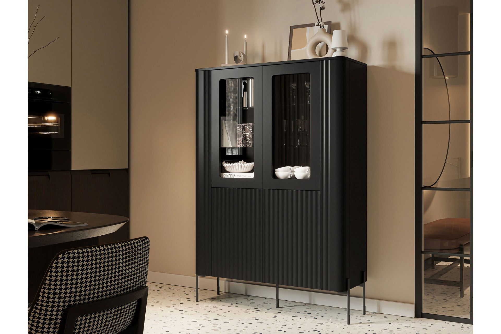 Sherie Vitrinsk&aring;p 110x160 cm - Brun