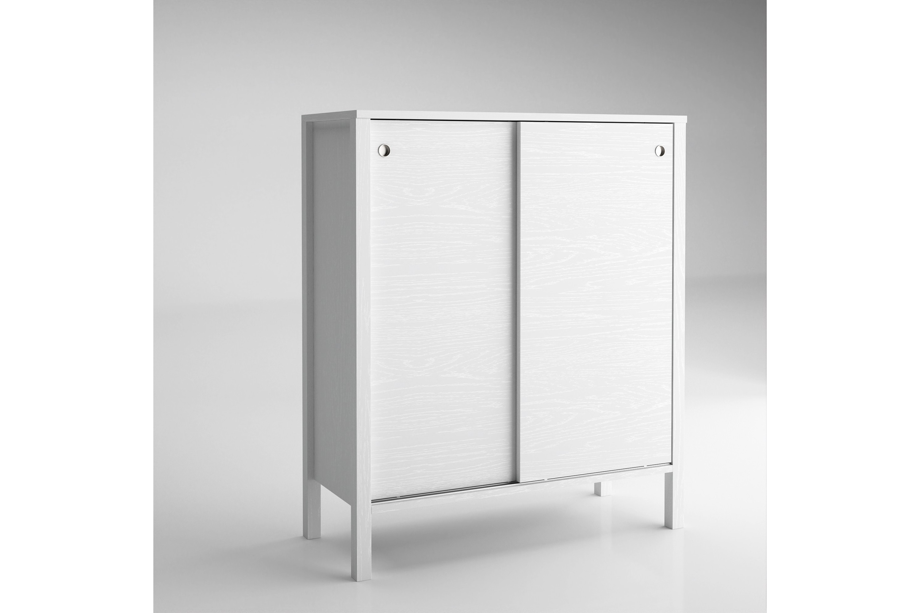Skoskåp Elspet 92 cm Brun/Vit