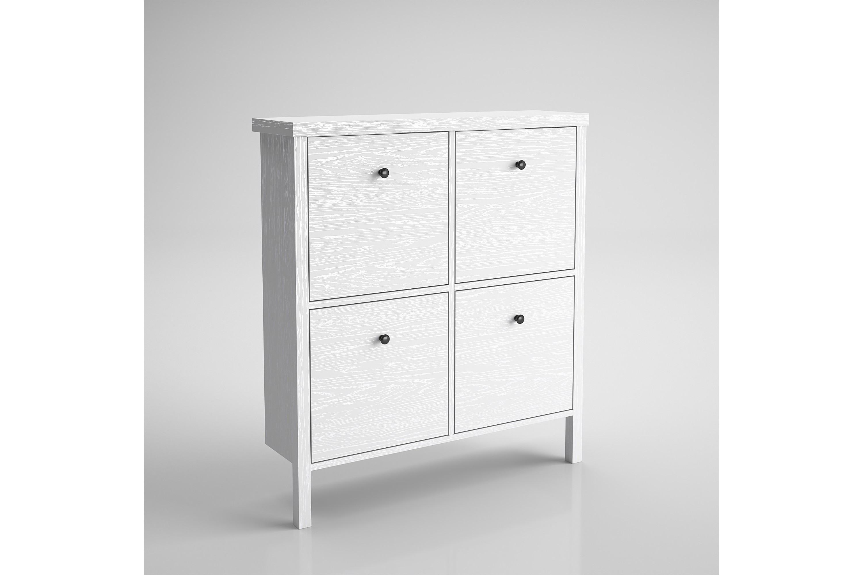 Skoskåp Elspet 98 cm Brun/Vit