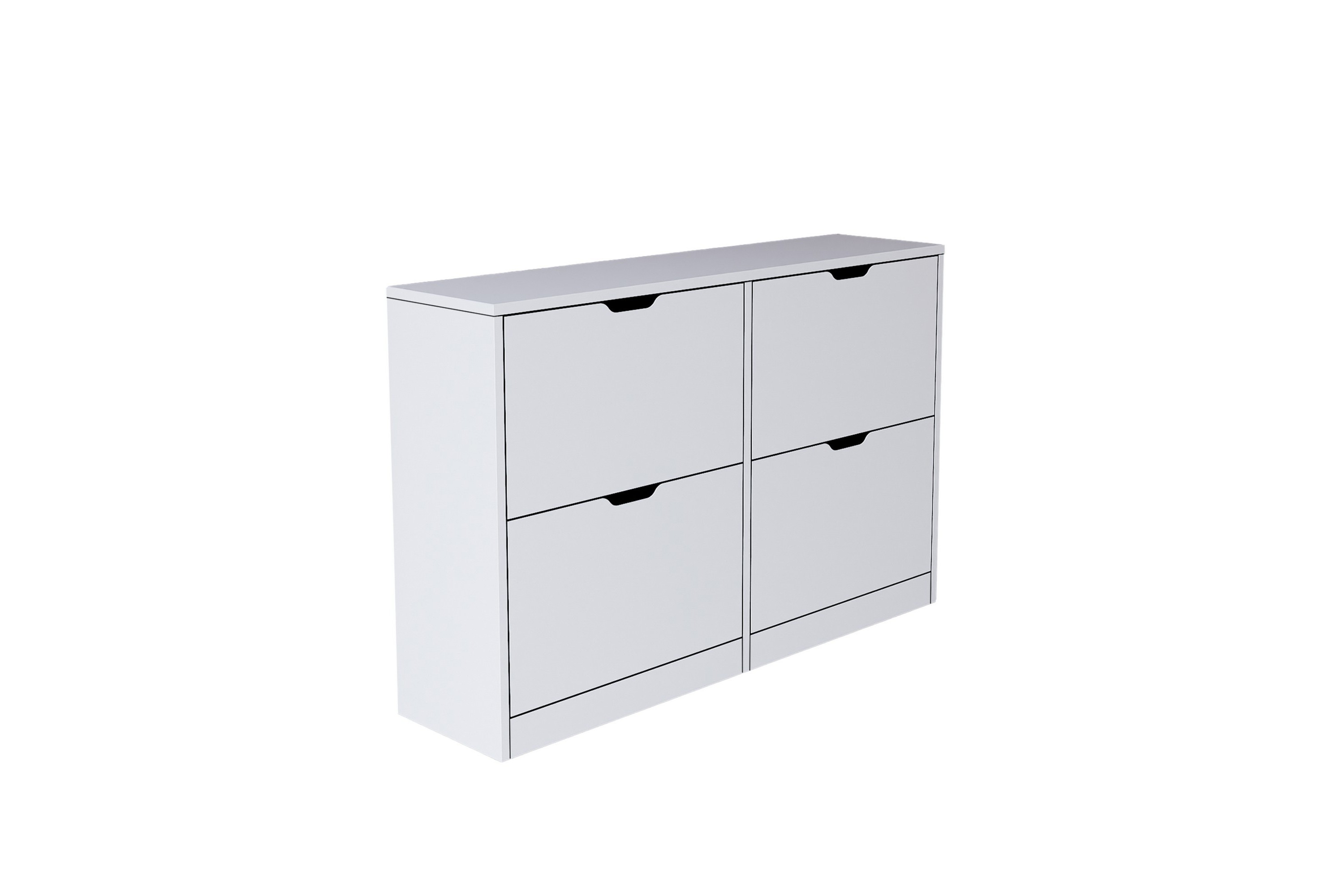 skoskåp esinler 120,5 cm - mattvit