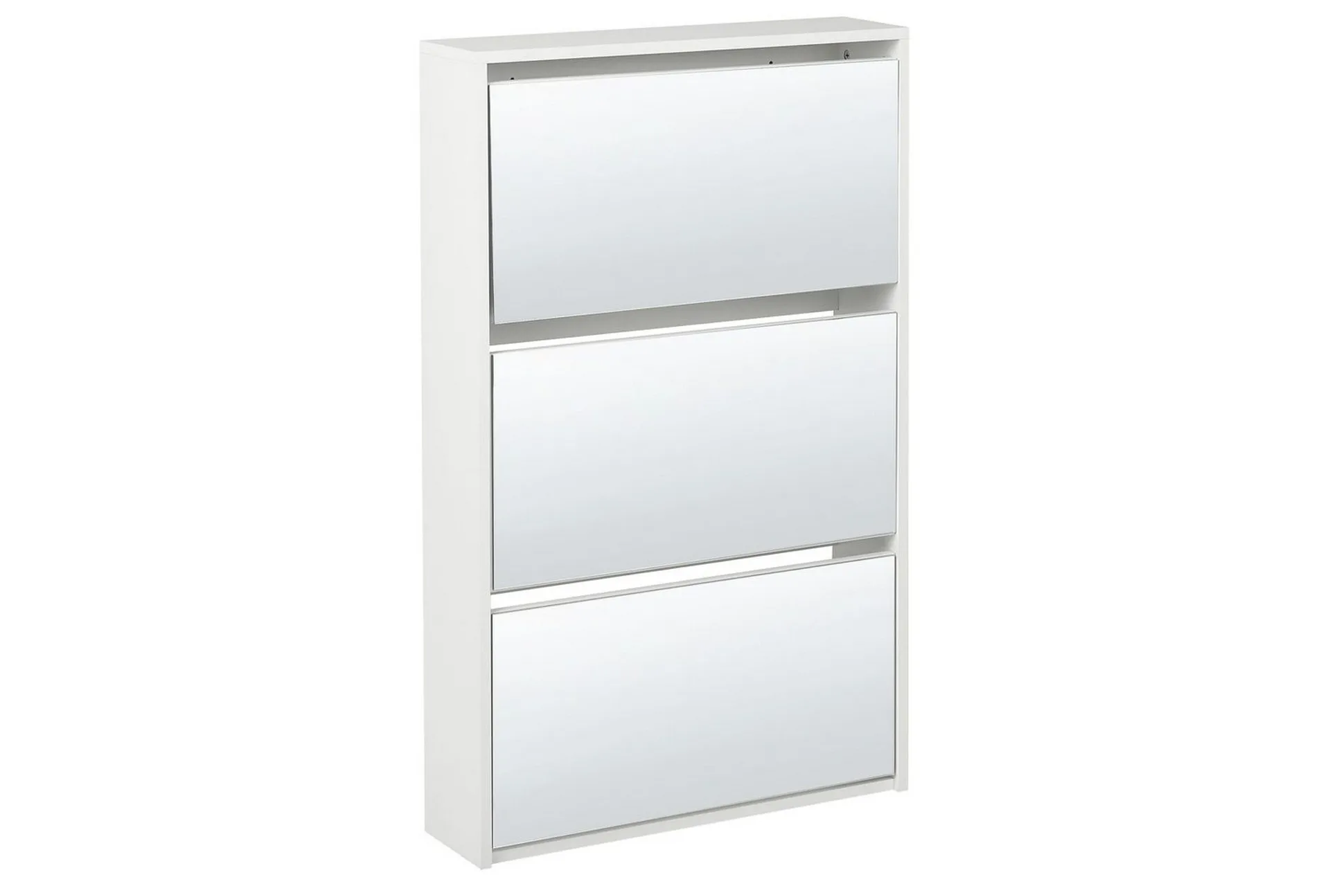 skoskåp midfield vit, silver, 63x17x103 cm - vit, silver, 63x17x103 cm