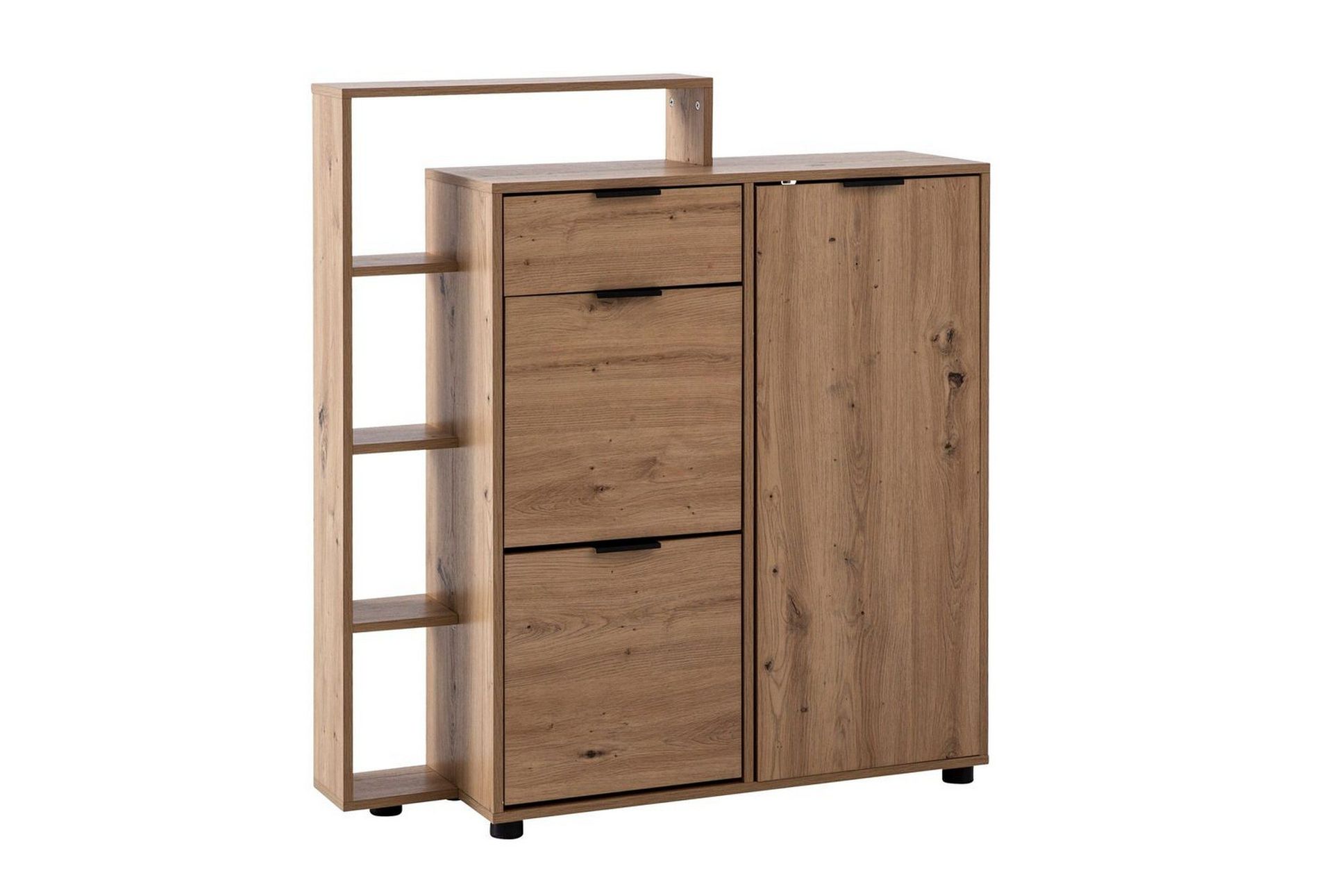 Skosk&aring;p Wohnling Massa 2 f&auml;llbara fack f&ouml;r 12 par Folierad sp&aring;nskiva med 1 d&ouml;rrhylla -