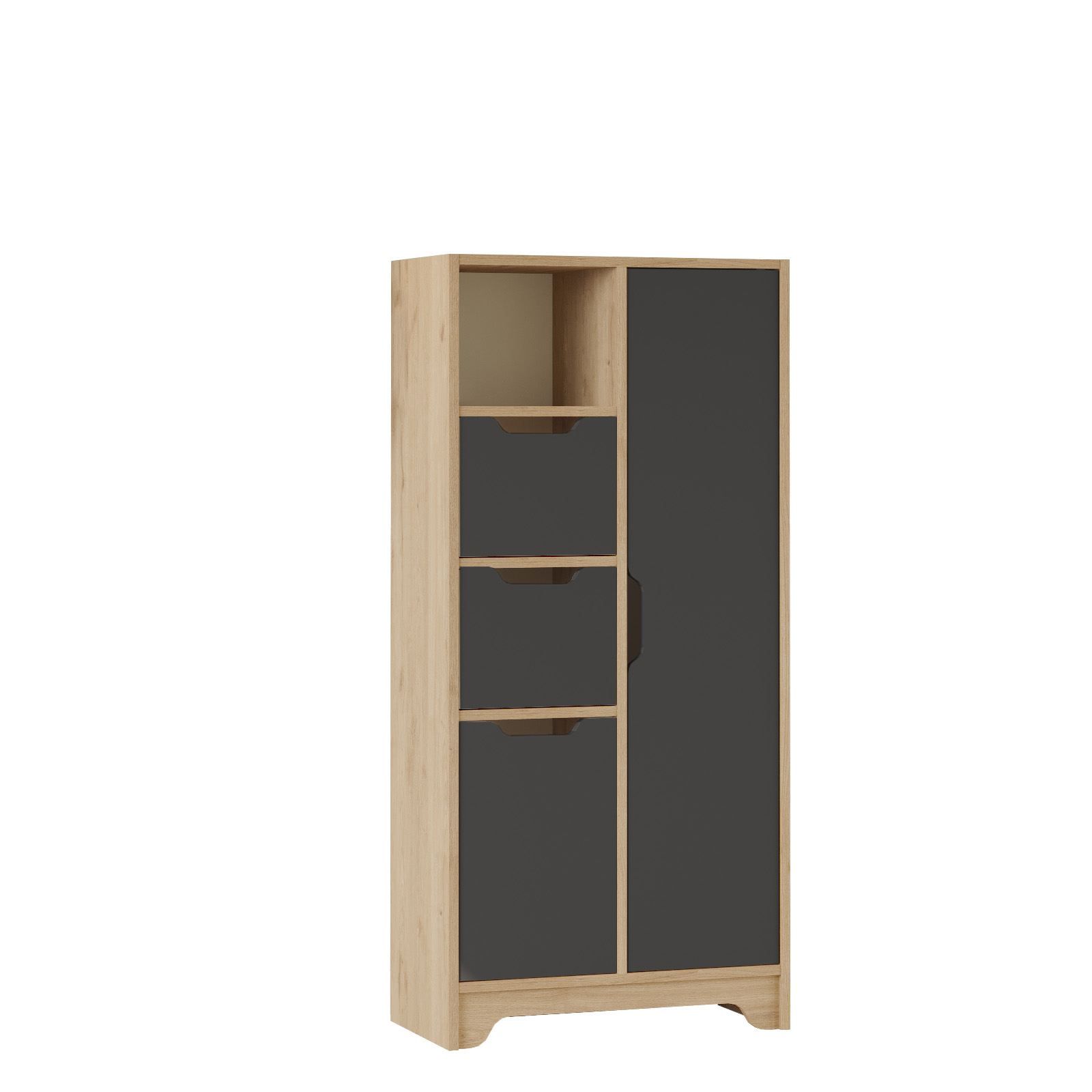Solor Förvaringsskåp 140 cm - Ek/Antracit
