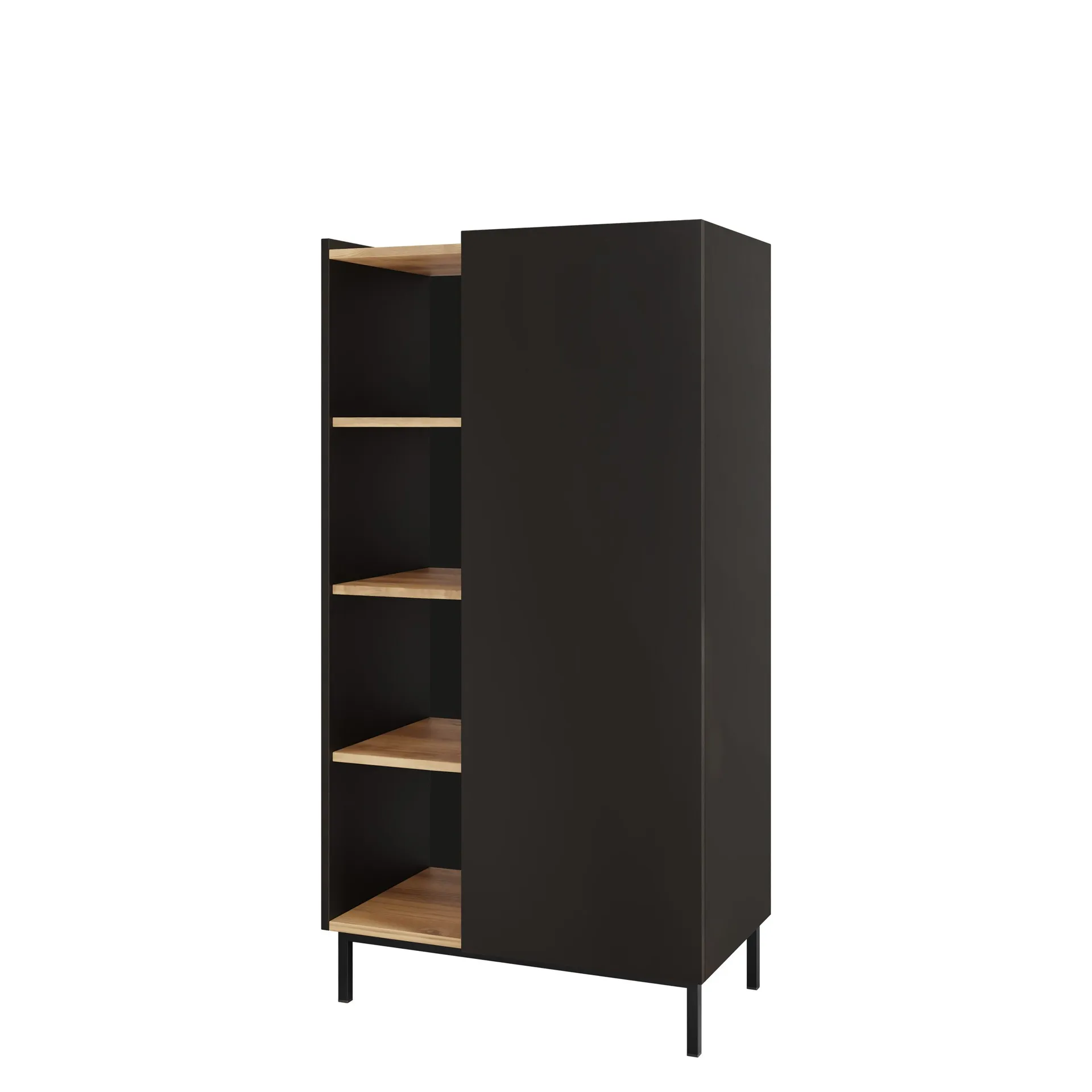 tavrin highboard 140 cm - svart