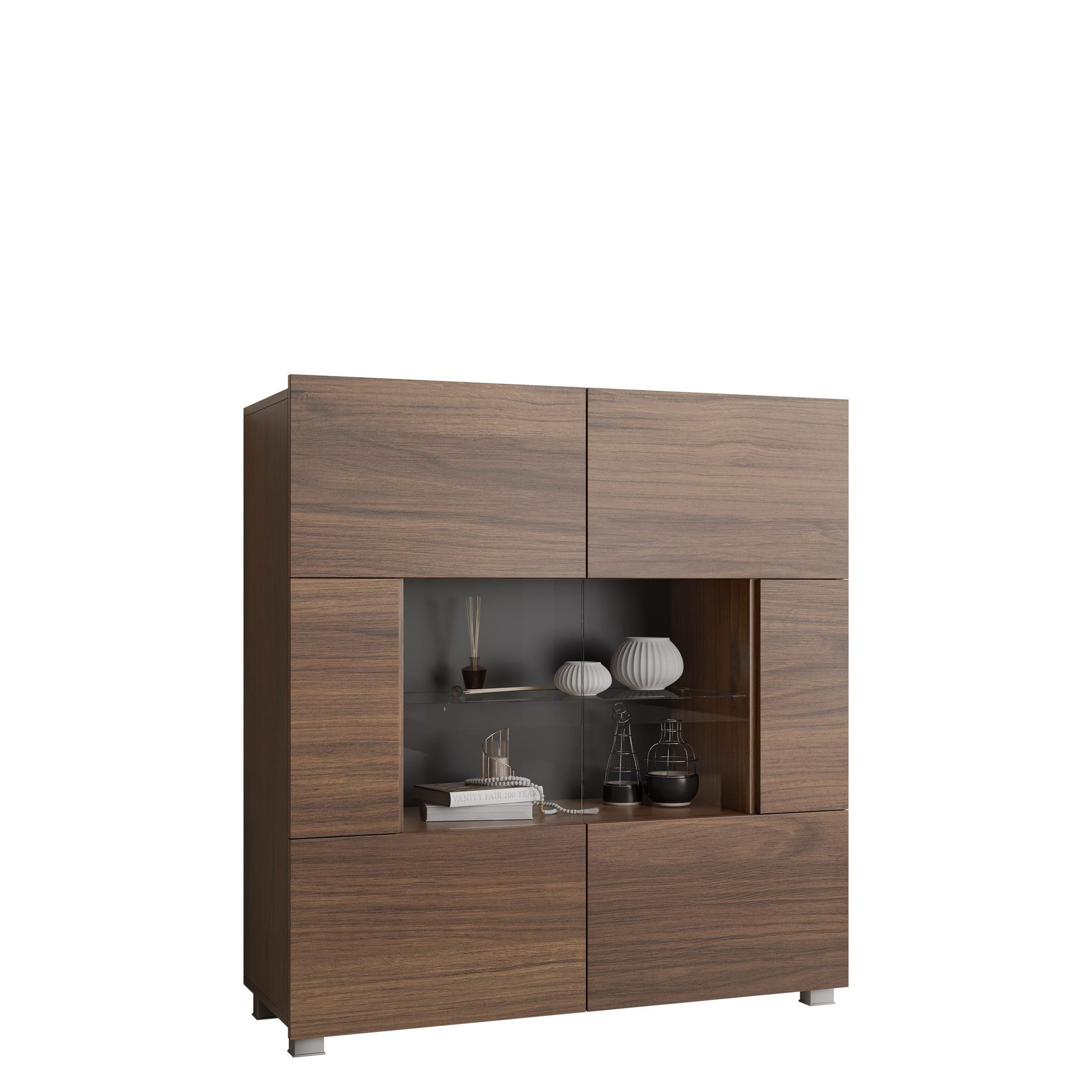 Tessan Vitrinsk&aring;p 100x107 cm - brun