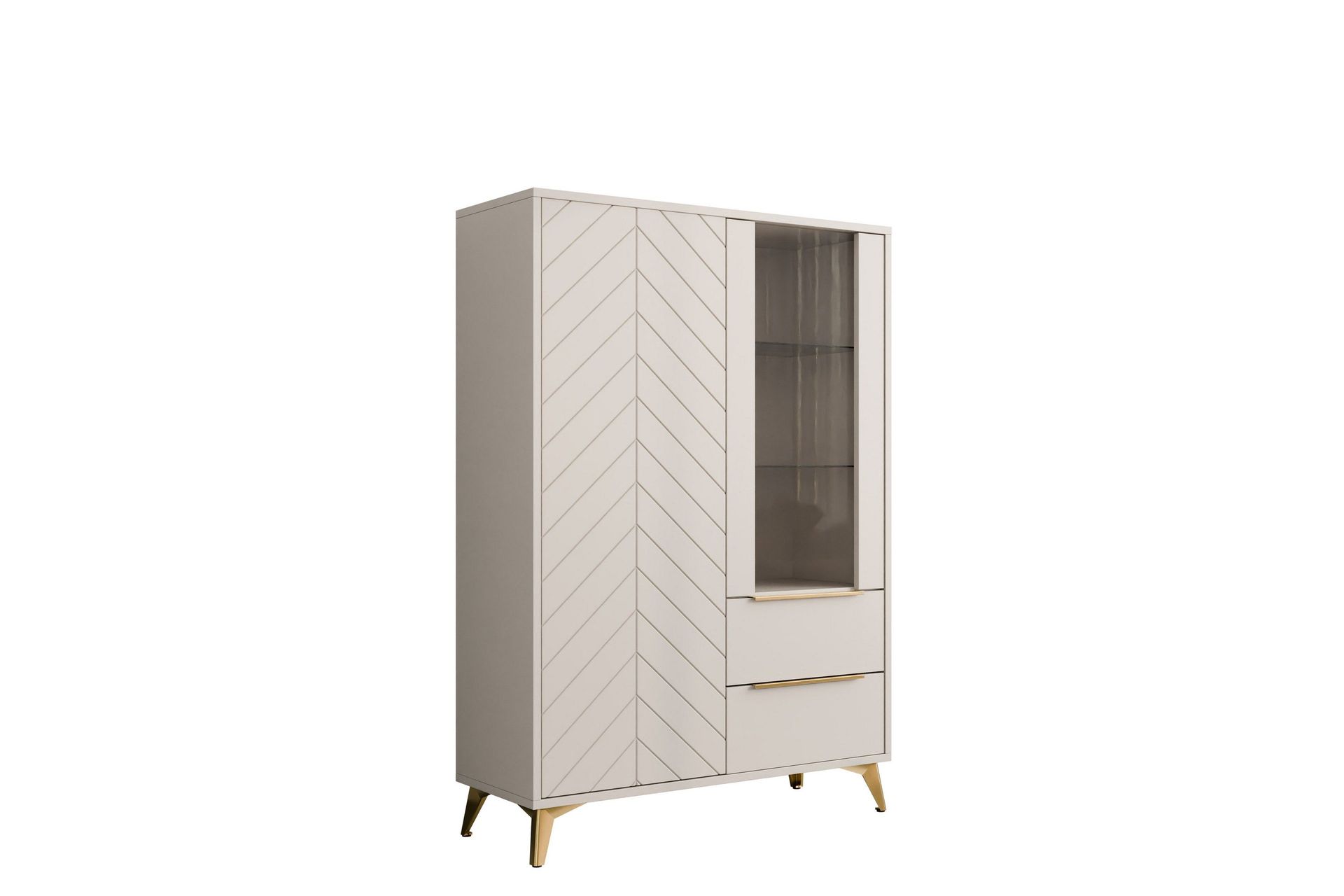 Vemdalen Vitrinsk&aring;p 104x150 cm - Beige