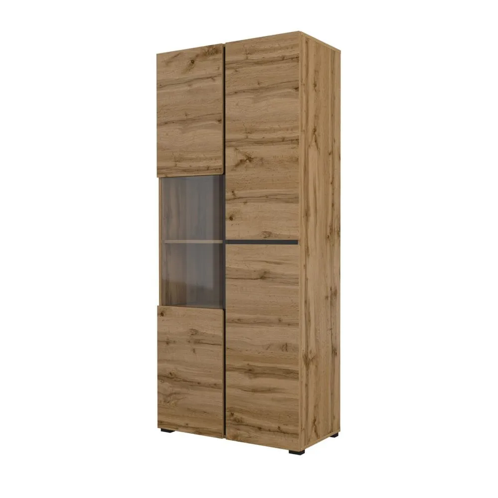 Vitrinsk&aring;p Kors 3 d&ouml;rrar - Wotan Ek - Svart