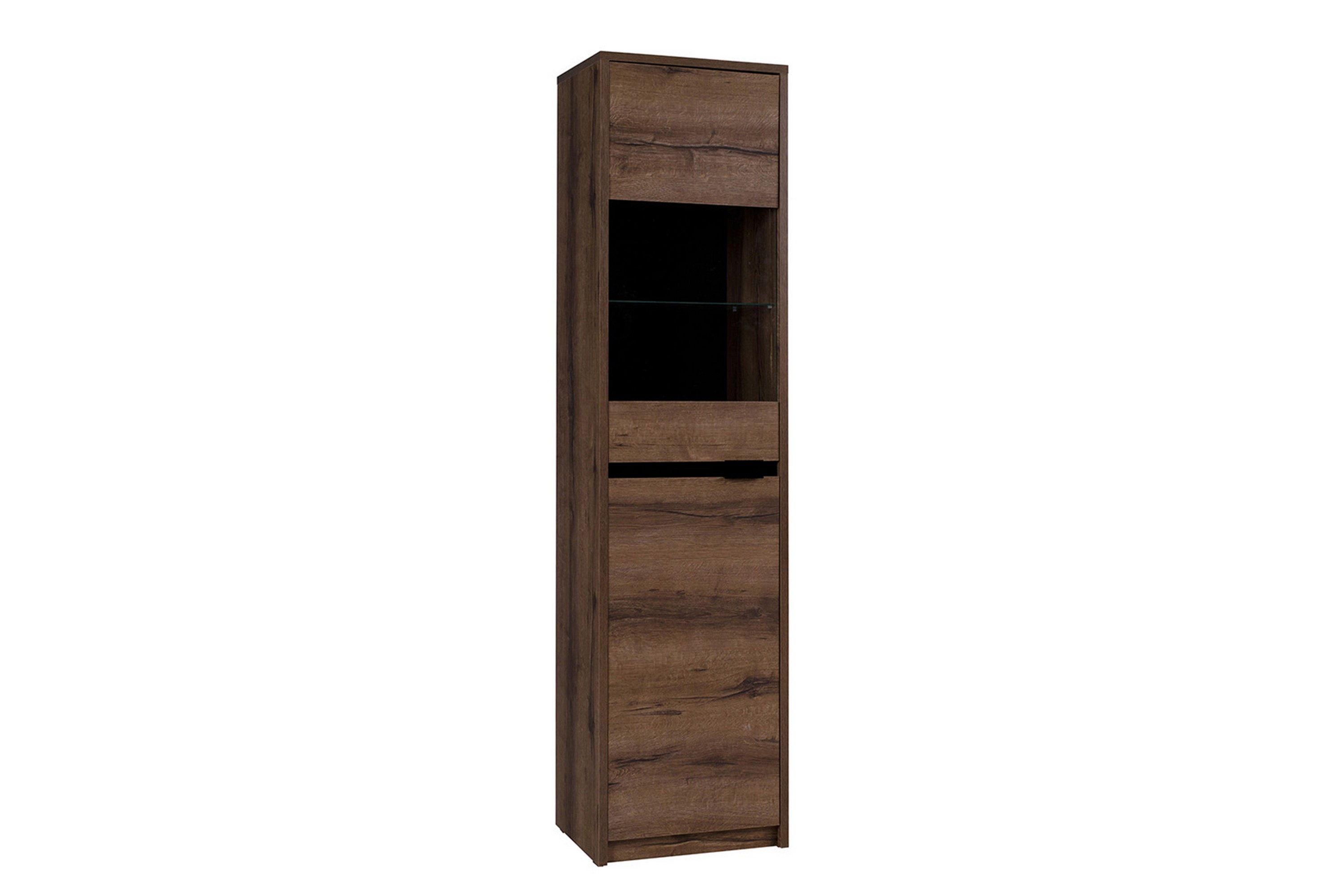 Manor House Charon Smalt Vitrinskåp 40 cm djup 50 cm bred 200 cm hög Mörkt TräTrä
