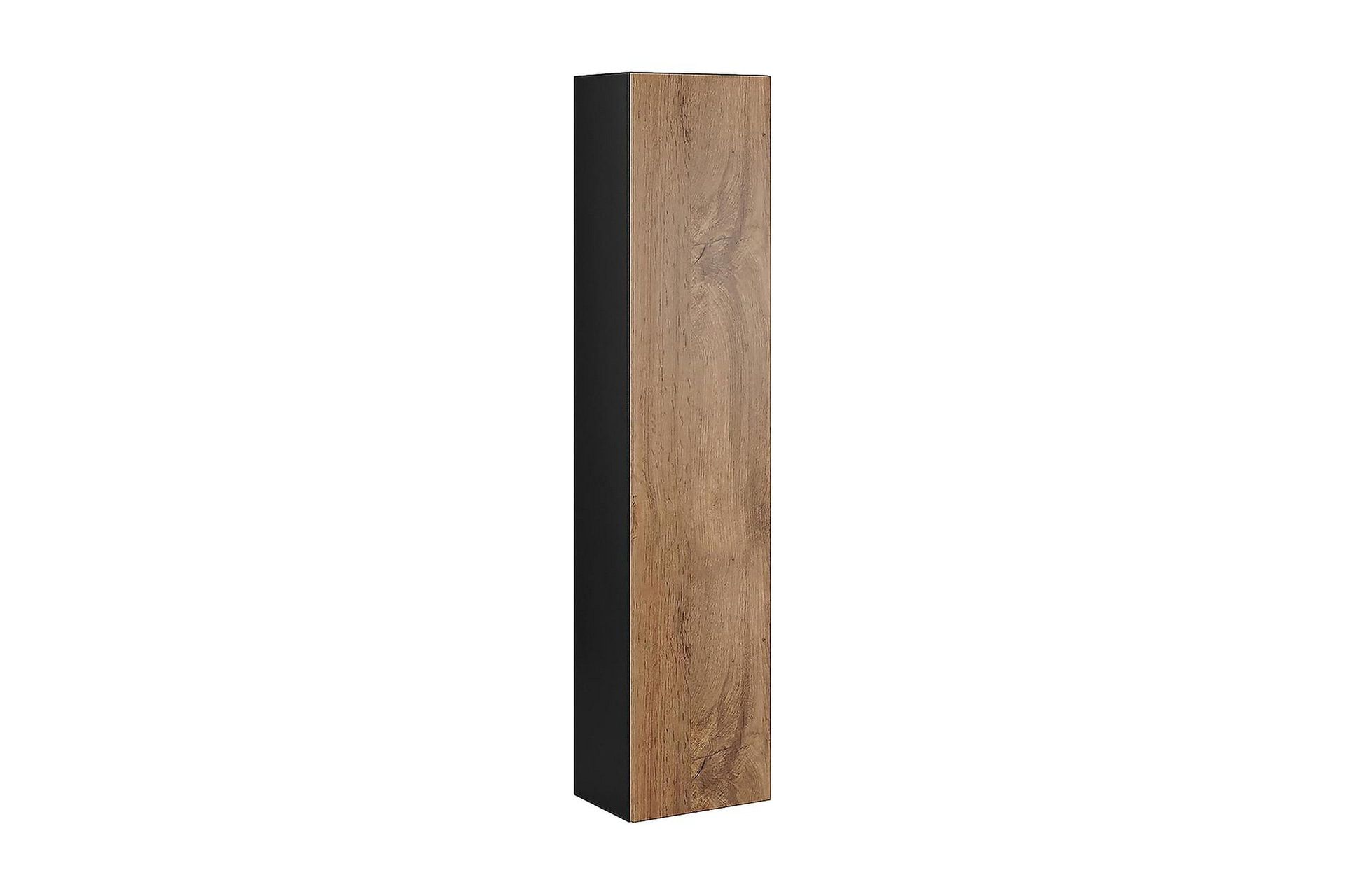 Narbonne Smalt Vitrinsk&aring;p 30 cm djup 40 cm bred 180 cm h&ouml;g M&ouml;rkt Tr&auml; - Natur/Svart
