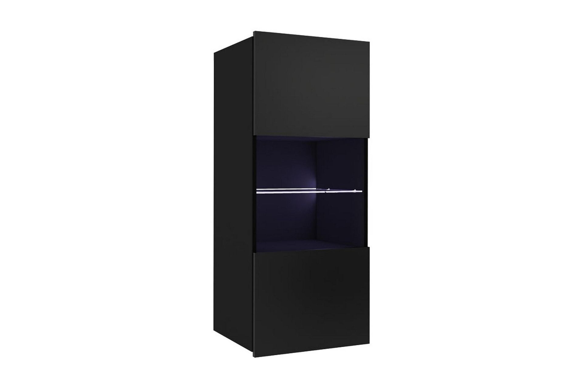 tessan vitrinskåp 45x32x117 cm - svart