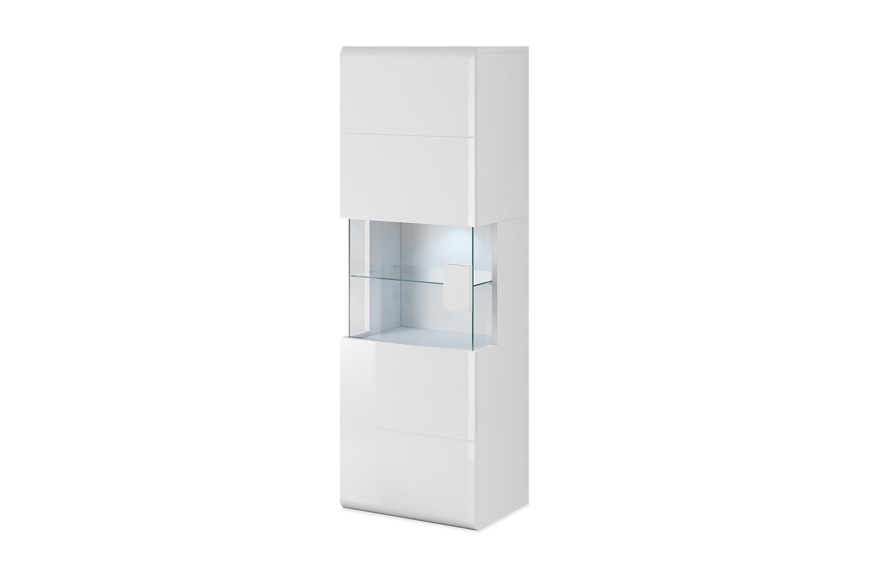 Torrao Vitrinskåp 39 djup 53 cm bred 159 cm hög Ljust TräGlas Vit
