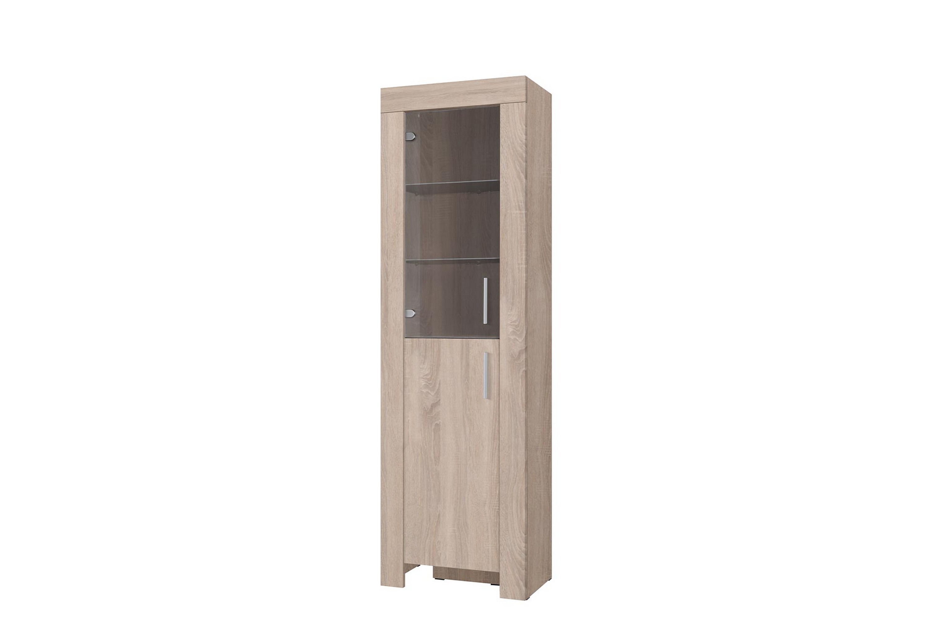 vitrinskåp cezar 60x42x201 cm - beige/grå