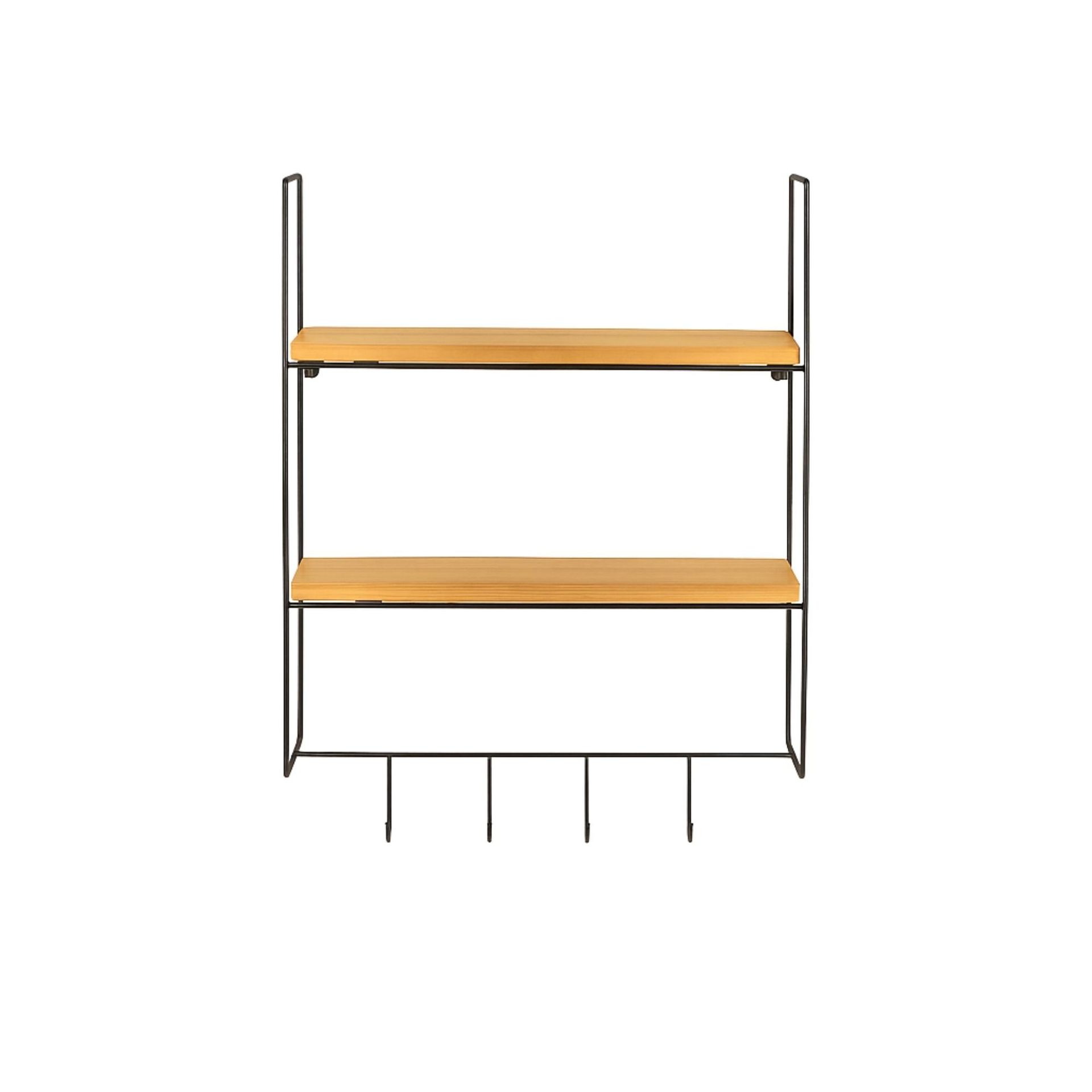 alvorn vägghylla 58x42 cm - guld och natur