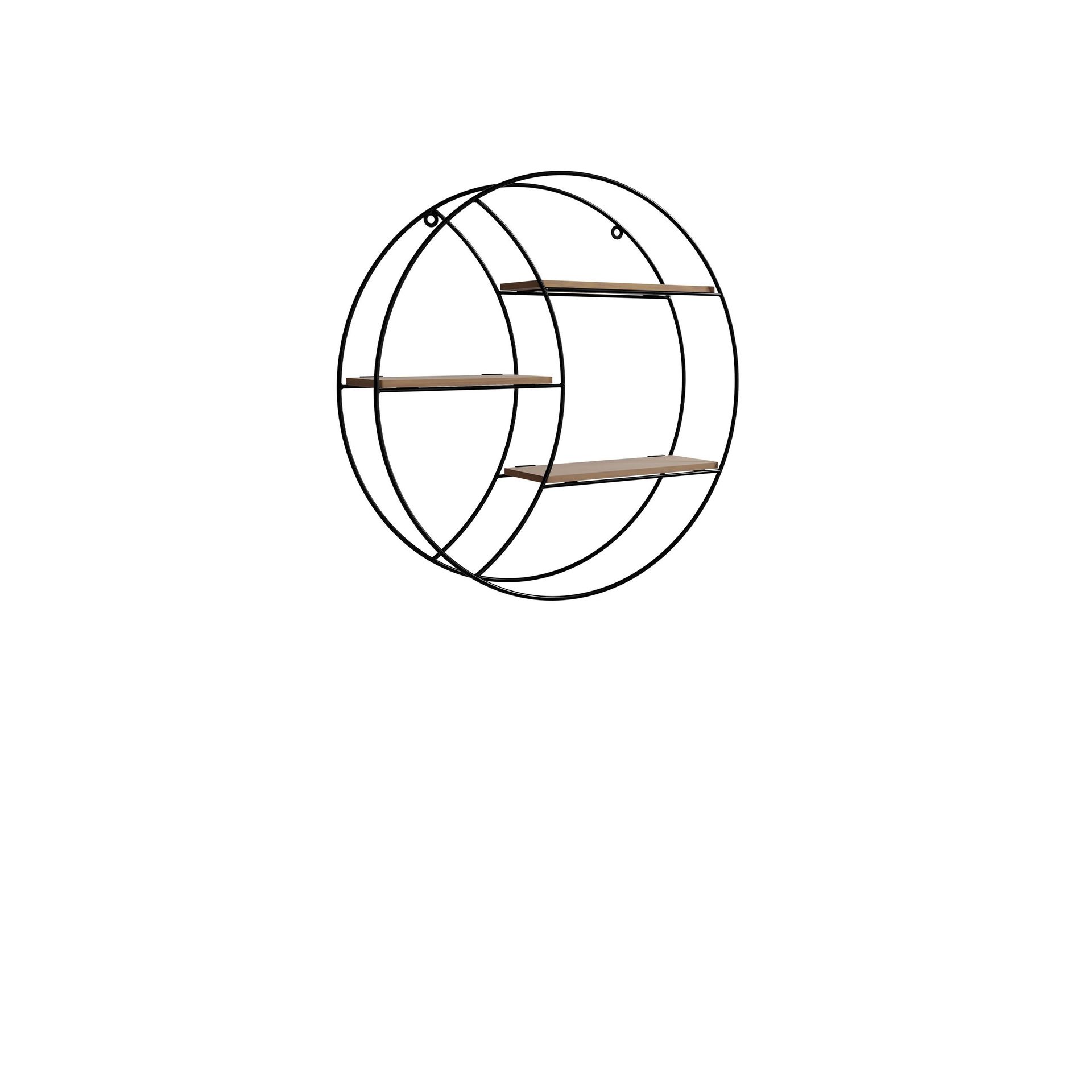 Elyran V&auml;gghylla 44 cm - svart, brun