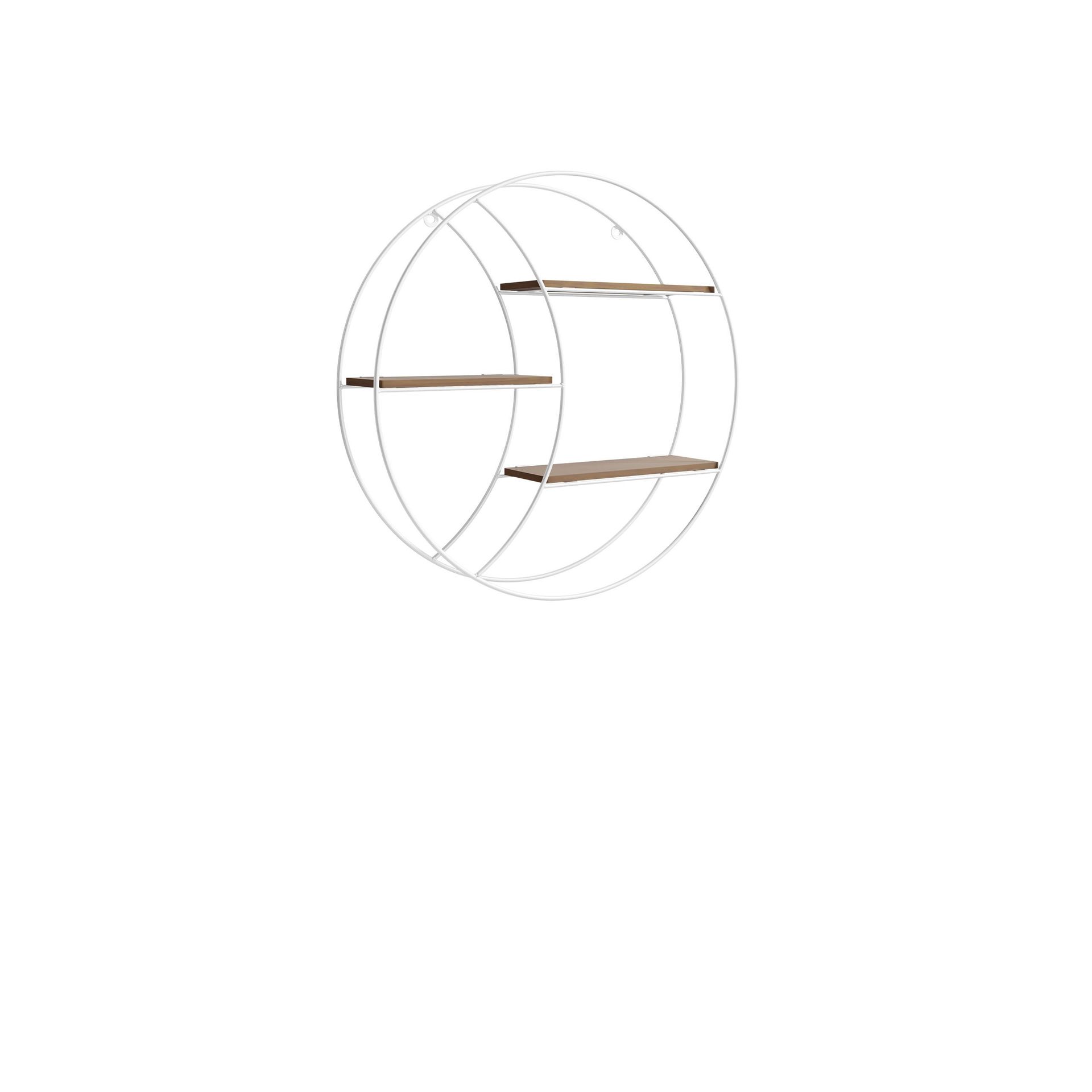 Elyran V&auml;gghylla 44 cm - vit, brun