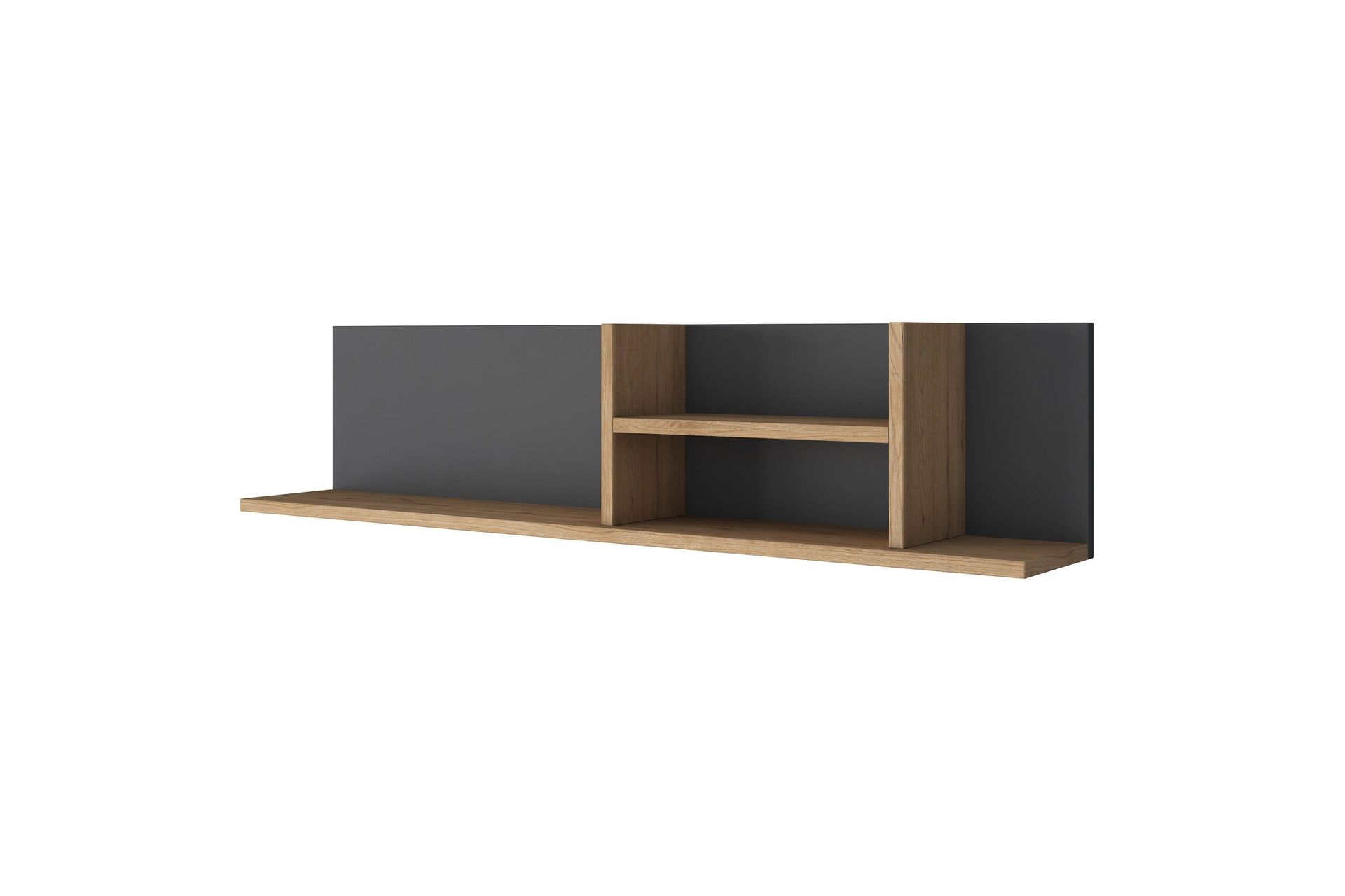 Friederich Vägghylla 120 cm - Valnöt/Antracit