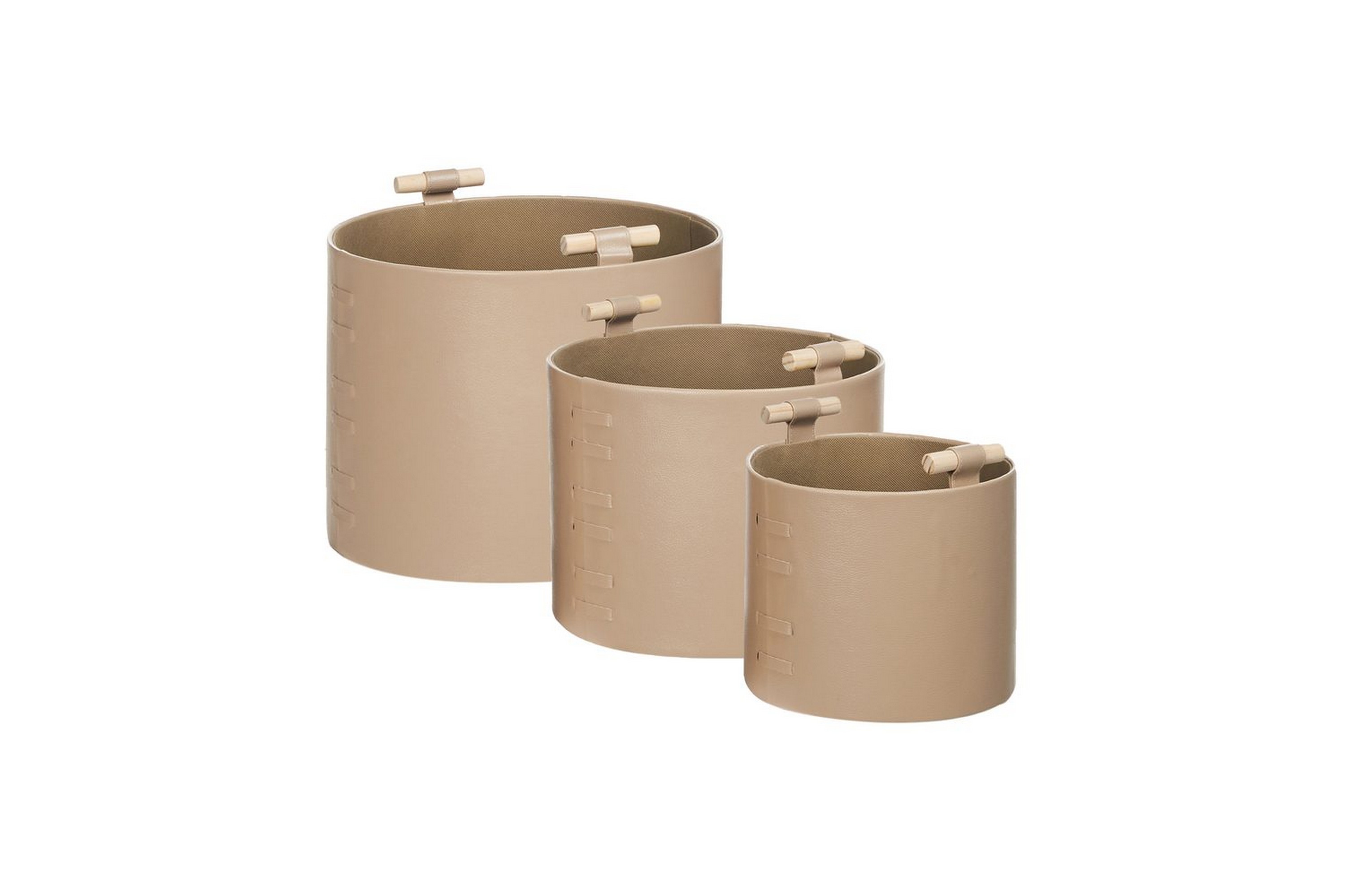 Korg Aram set om 3 Beige Beige