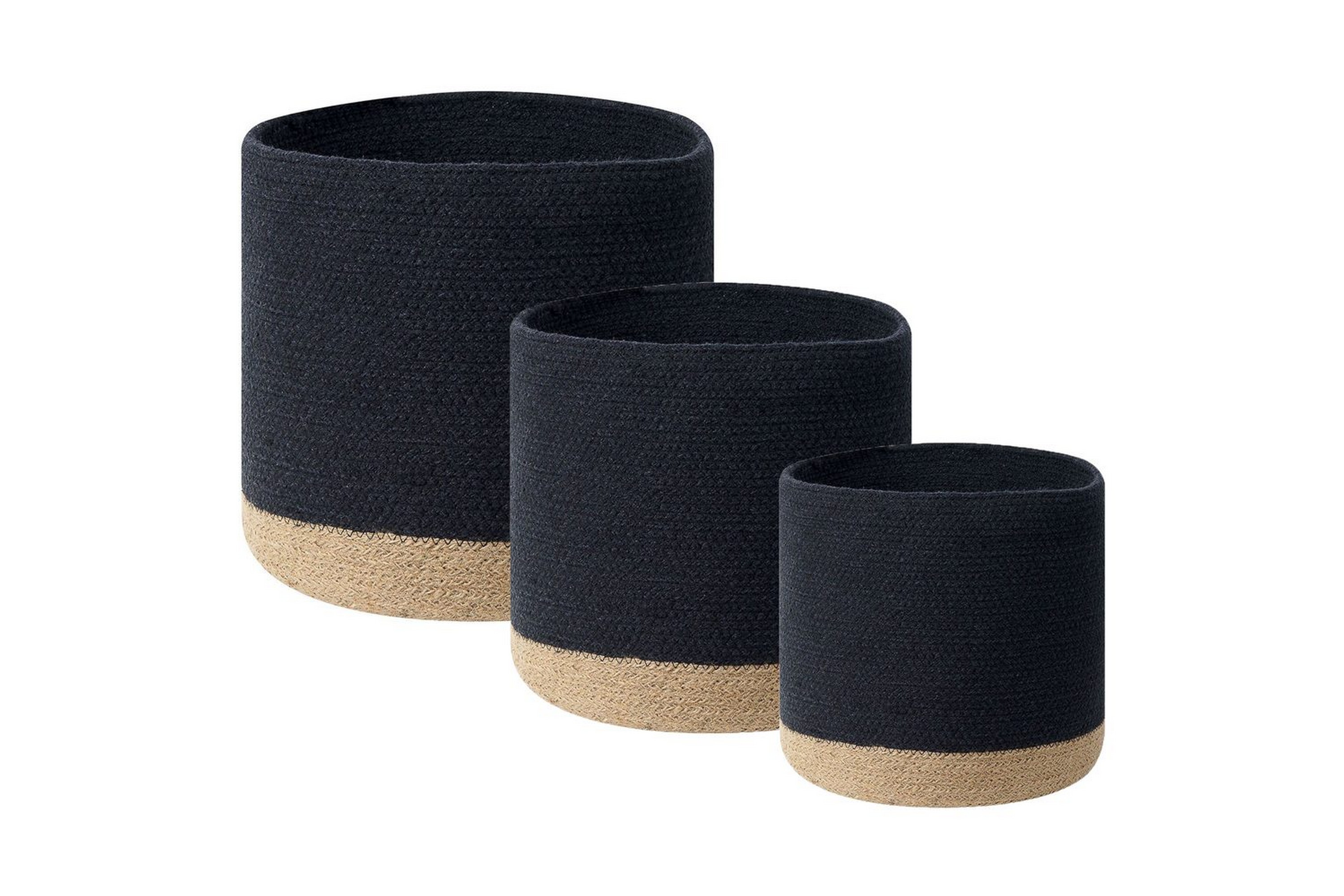 Korg Basima set om 3 Beige, svart Beige, svart