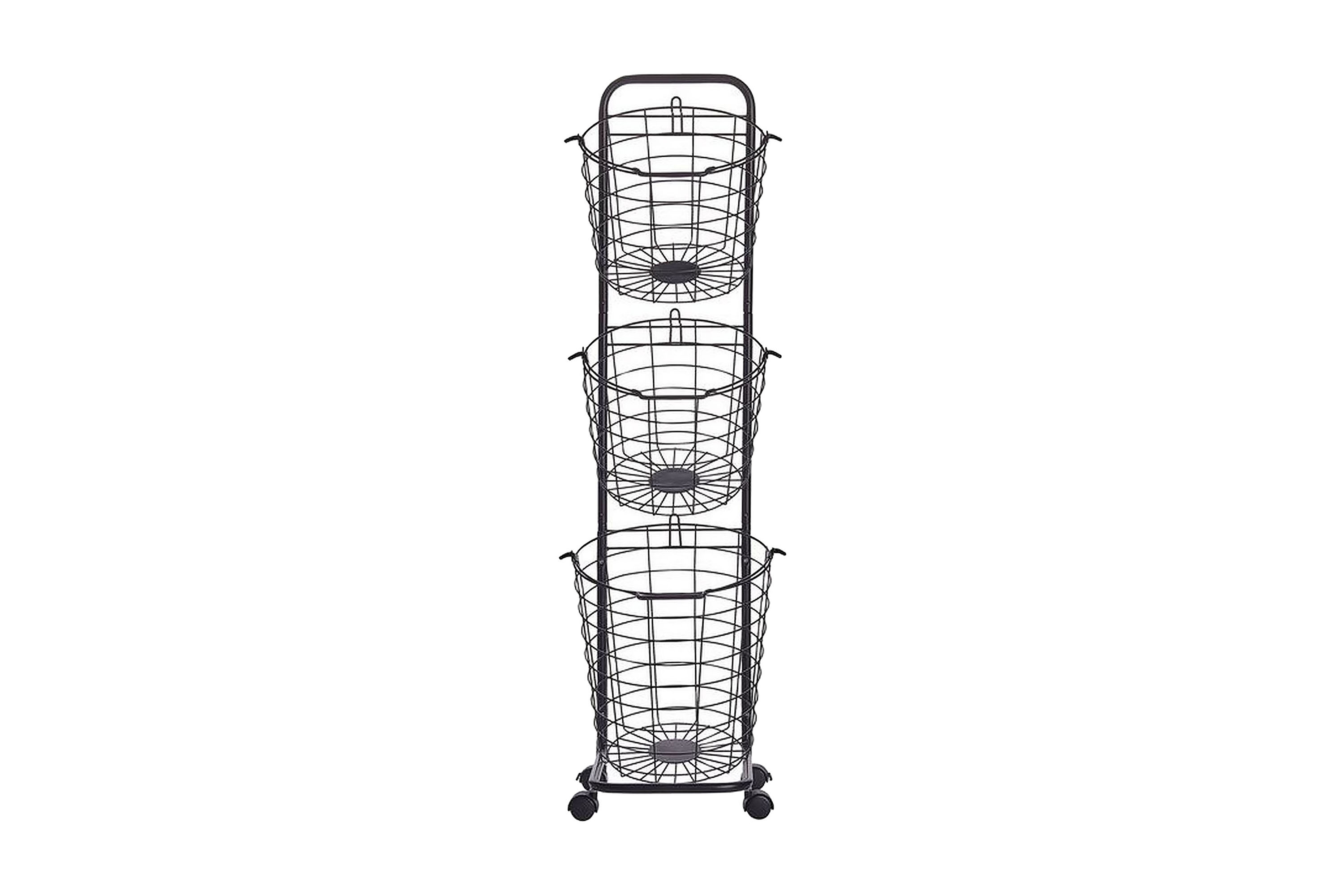 Metallställ Yamales 37 cm 3 Korgar Svart