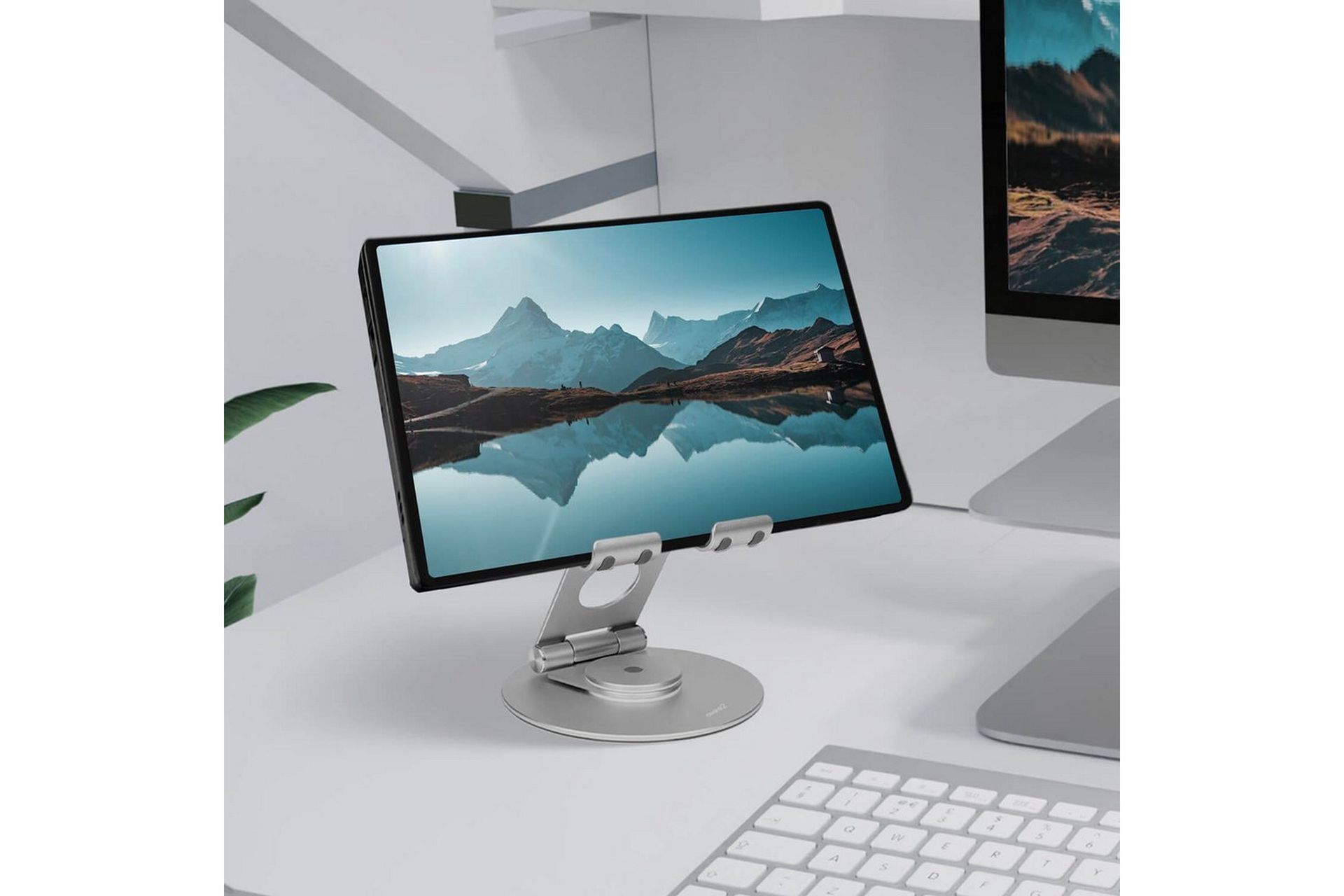 Alternativ bild 1 för Desire2 Tablet Stand Dual Pivot 360 Silver