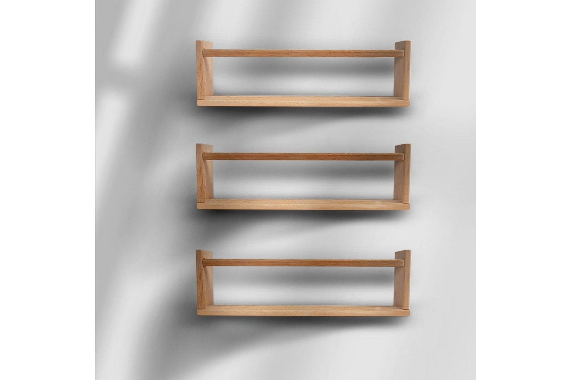 Hyllor NO_BRAND Vägghylla Sunmere Ek Tre Stycken Brun -