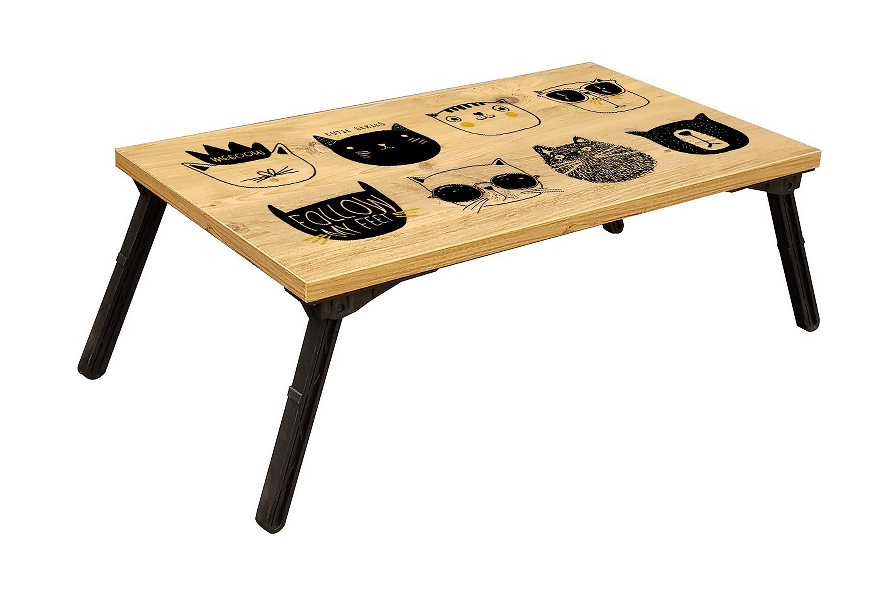 Laptopställ Godford 25 cm TränaturSvart