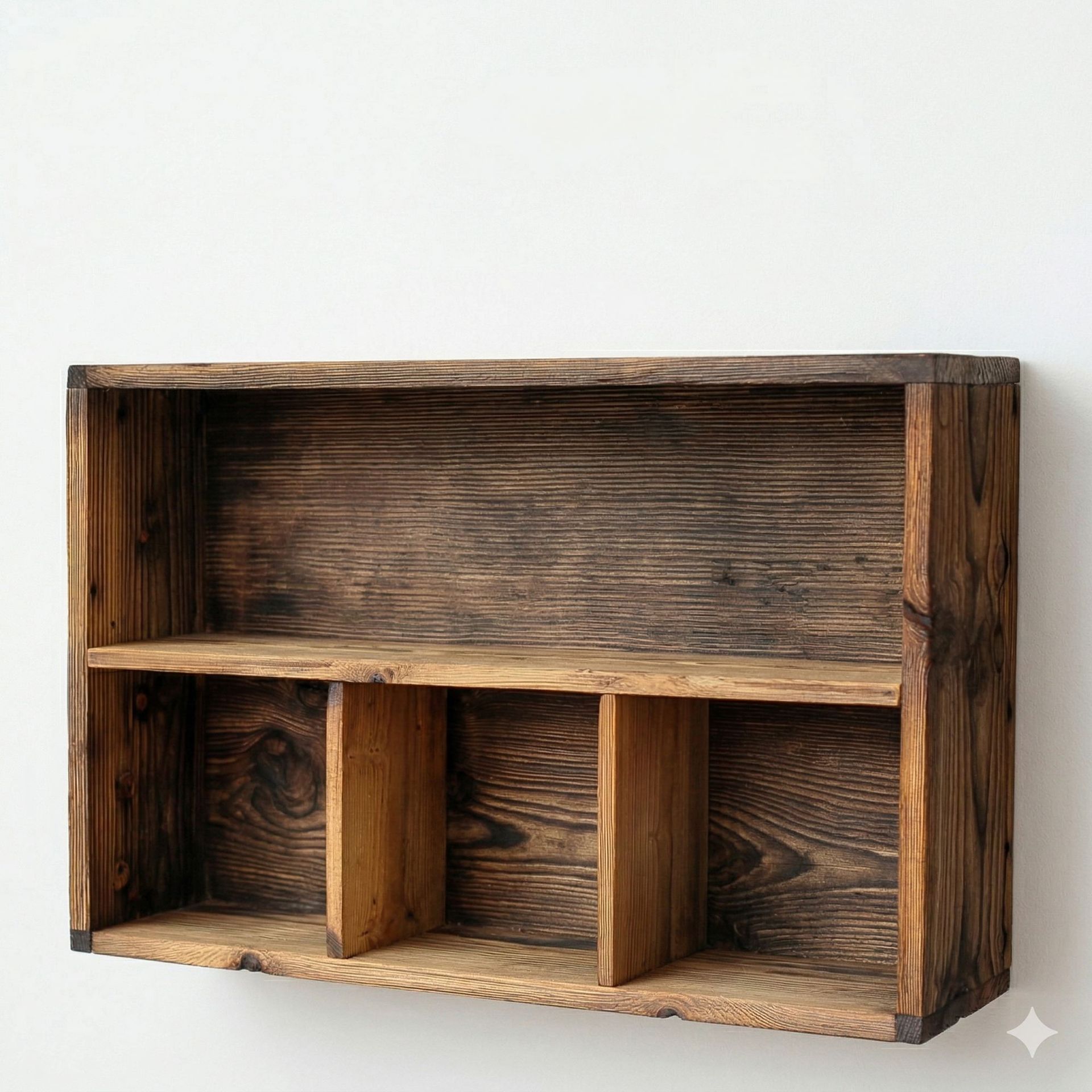 Velnor Dekorativ vägghylla 50x30x14 cm - Naturlig träfinish