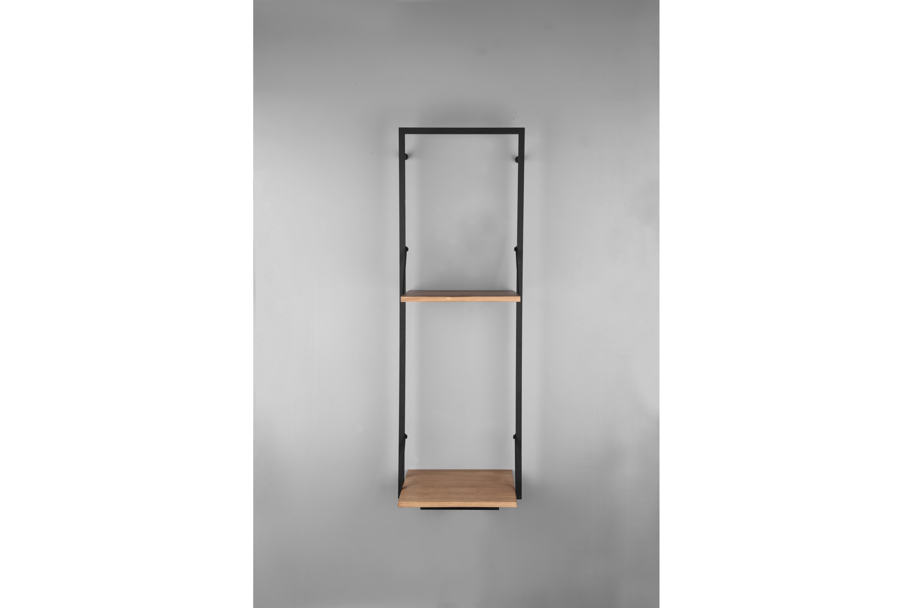 vägghylla leonie led-belyst 72x27 cm trä/svart - trä/svart