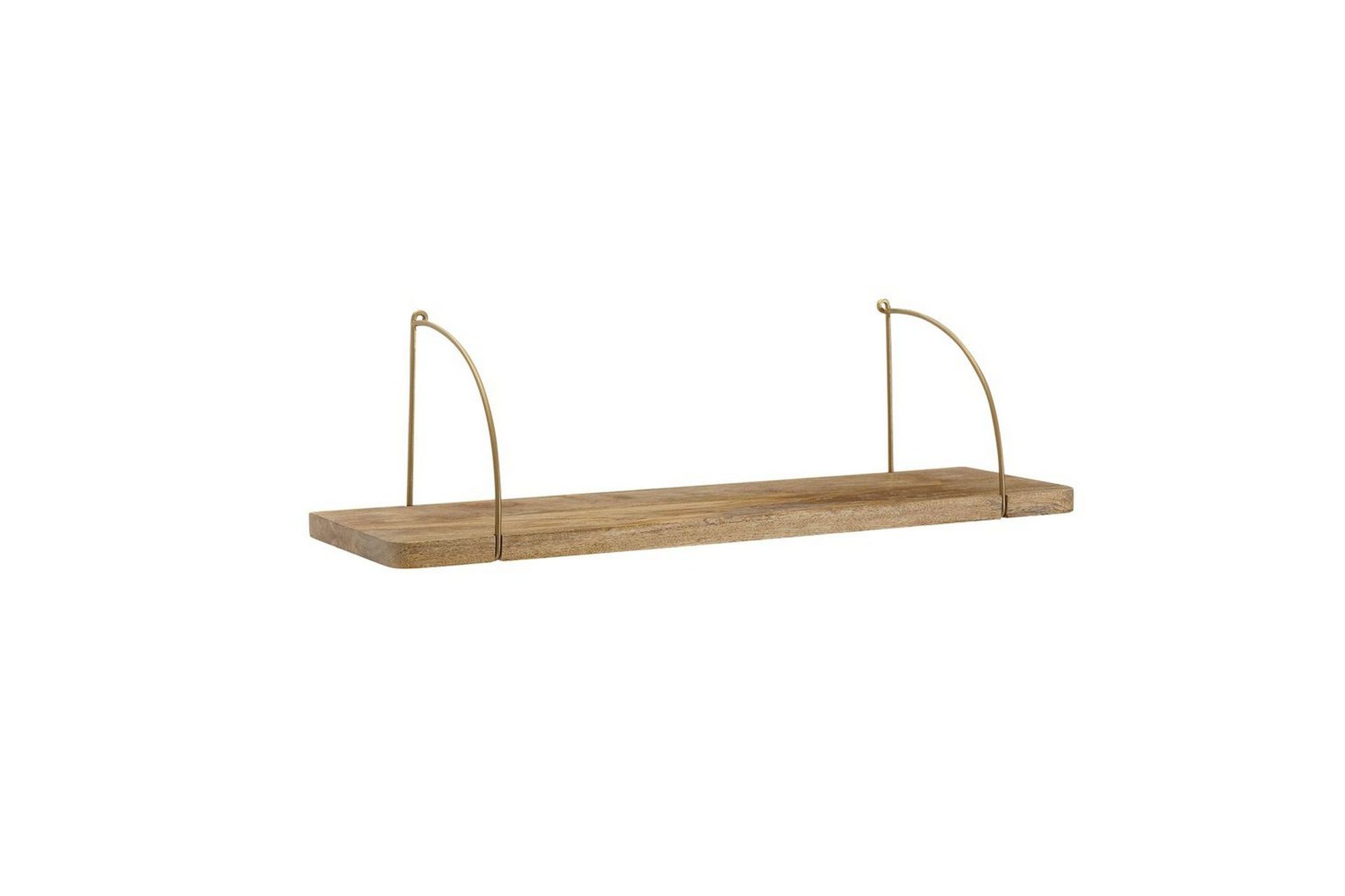 V&auml;gghylla Wohnling massivt tr&auml;, metallh&auml;nghylla, industriell loftstil 80 cm - 80 cm