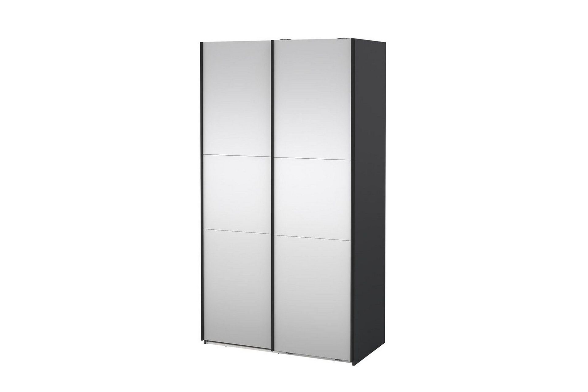 takeru garderob med spegel 119x220 cm - svart