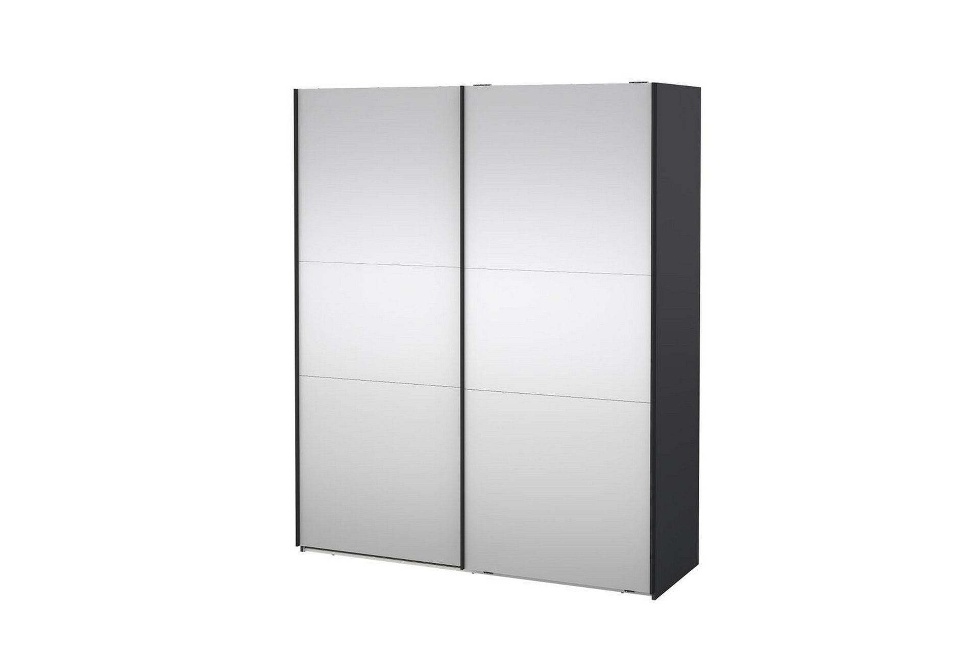 takeru garderob med spegel 179x220 cm - svart