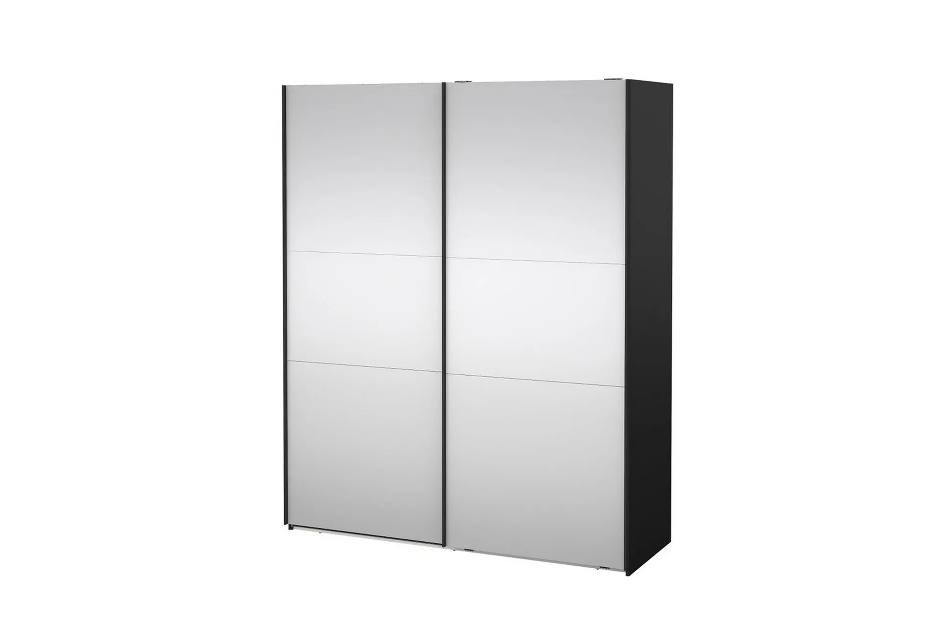 takeru garderob med spegel 179x220 cm - svart