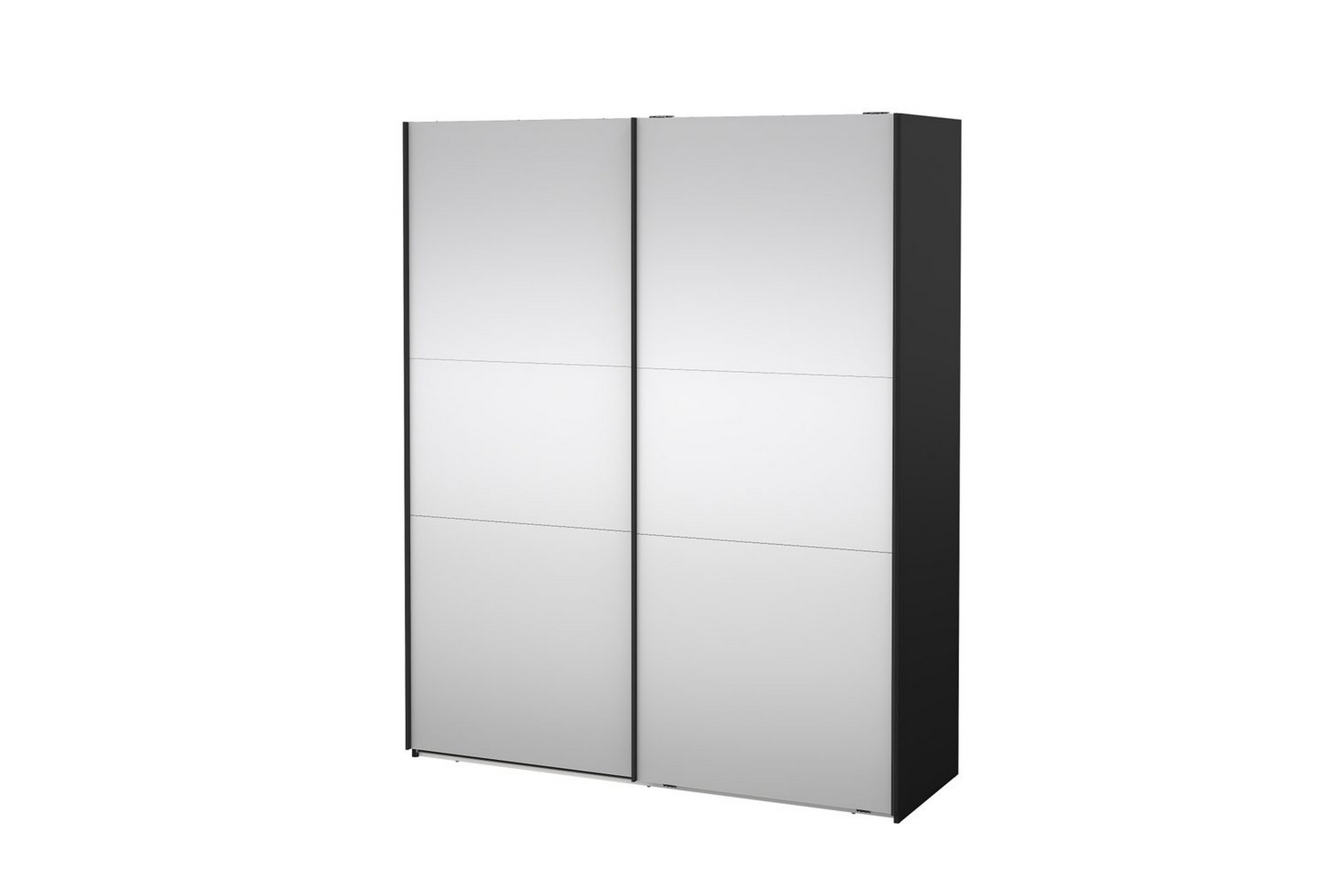 takeru garderob med spegel 179x220 cm - svart