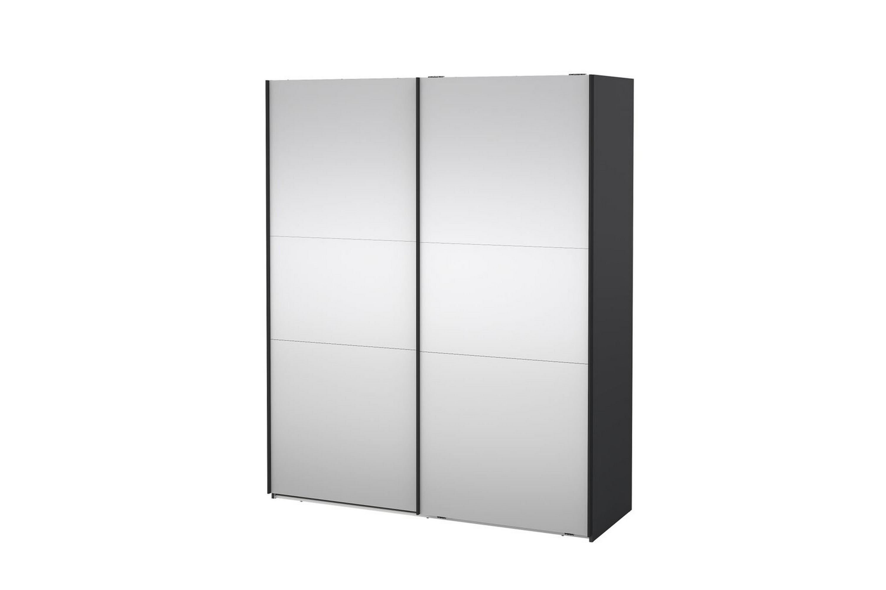 takeru garderob med spegel 179x220 cm - svart