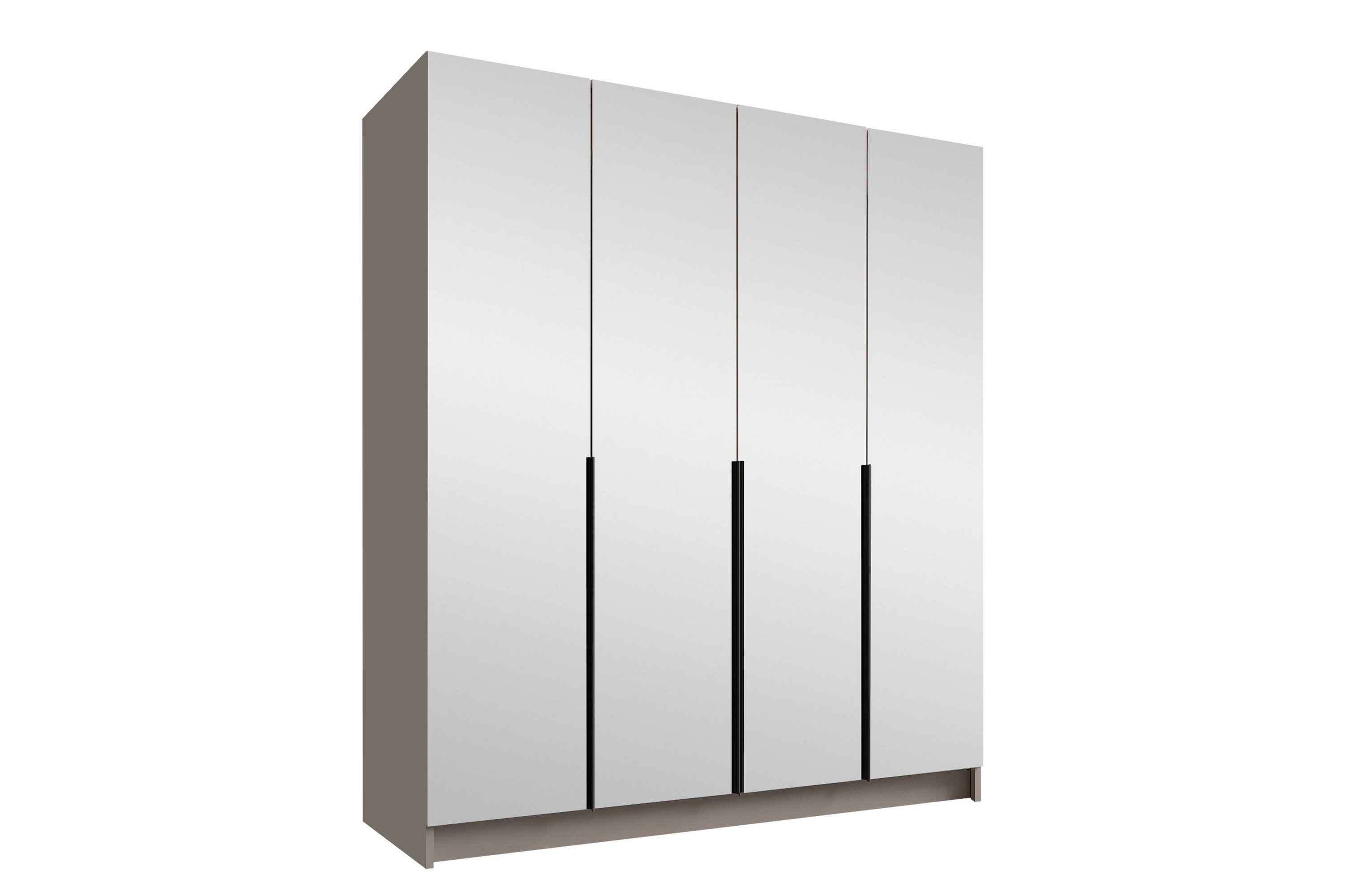 vadstena garderob med spegel 200 cm - kashmir/svart