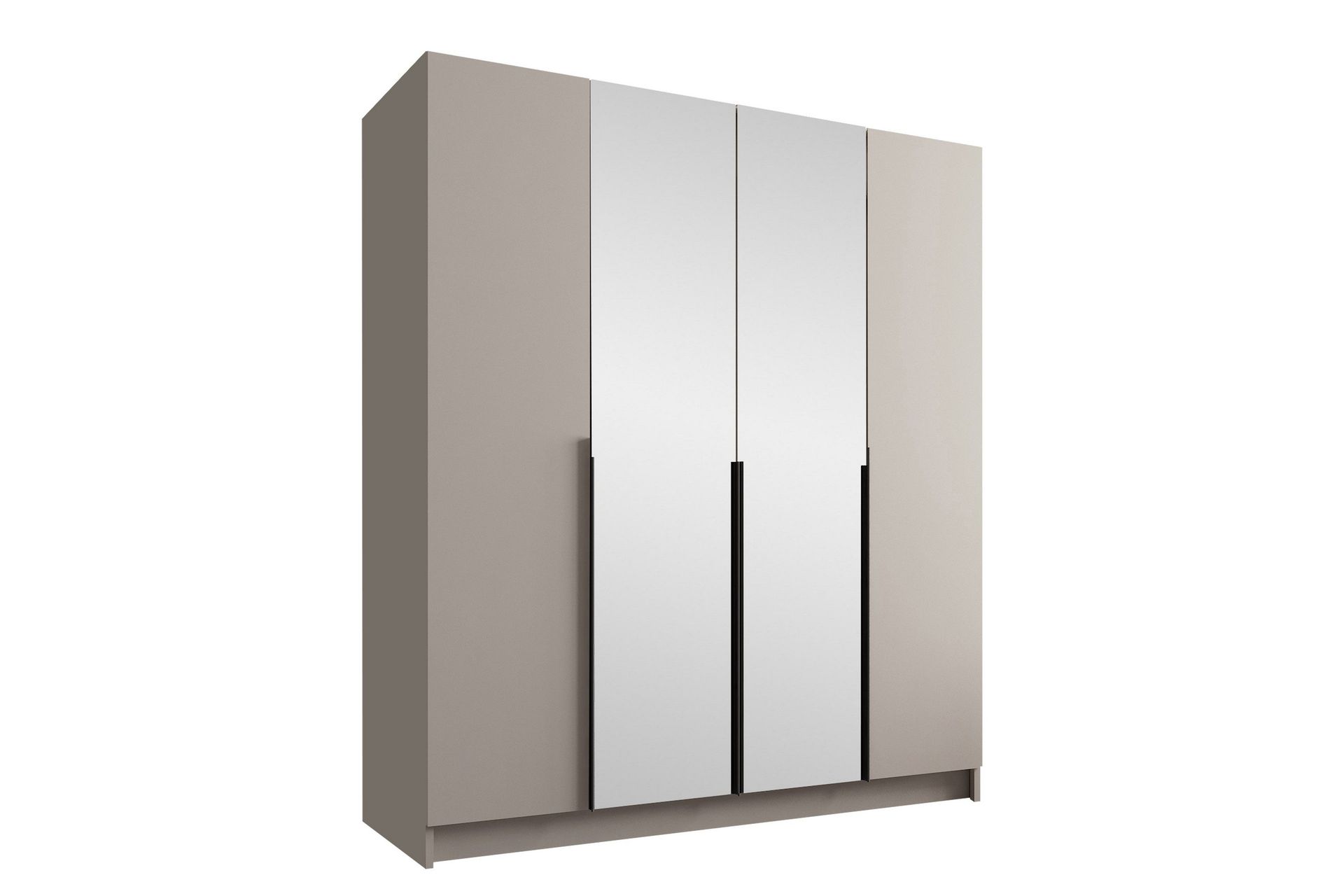 Vadstena Garderob med Spegel 200 cm - Kashmir/Svart