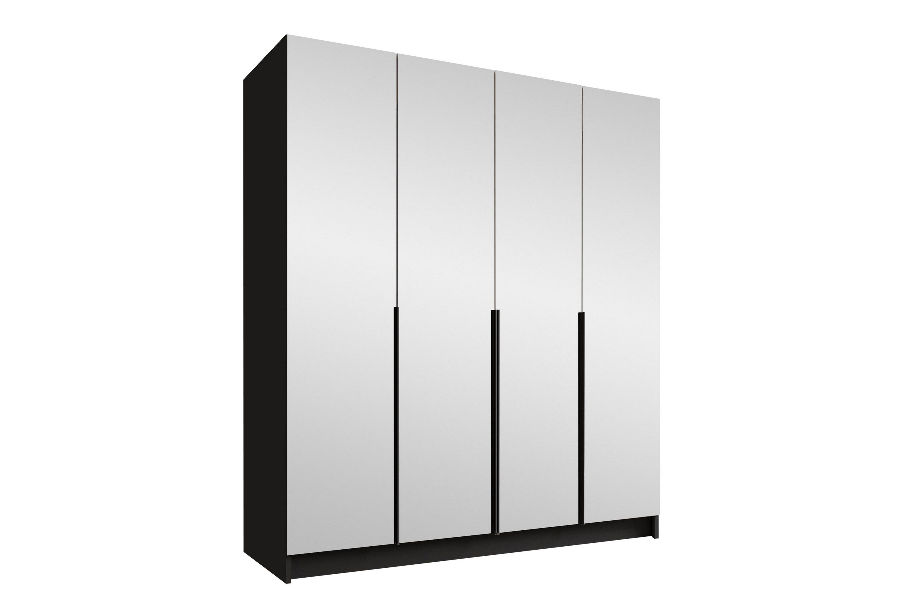 vadstena garderob med spegel 200 cm - svart