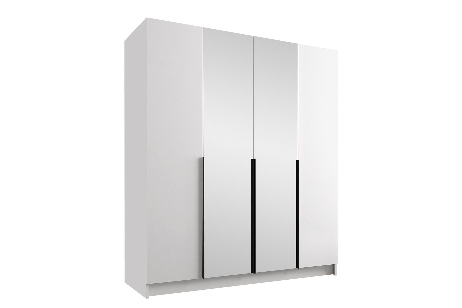 vadstena garderob med spegel 200 cm - vit/svart