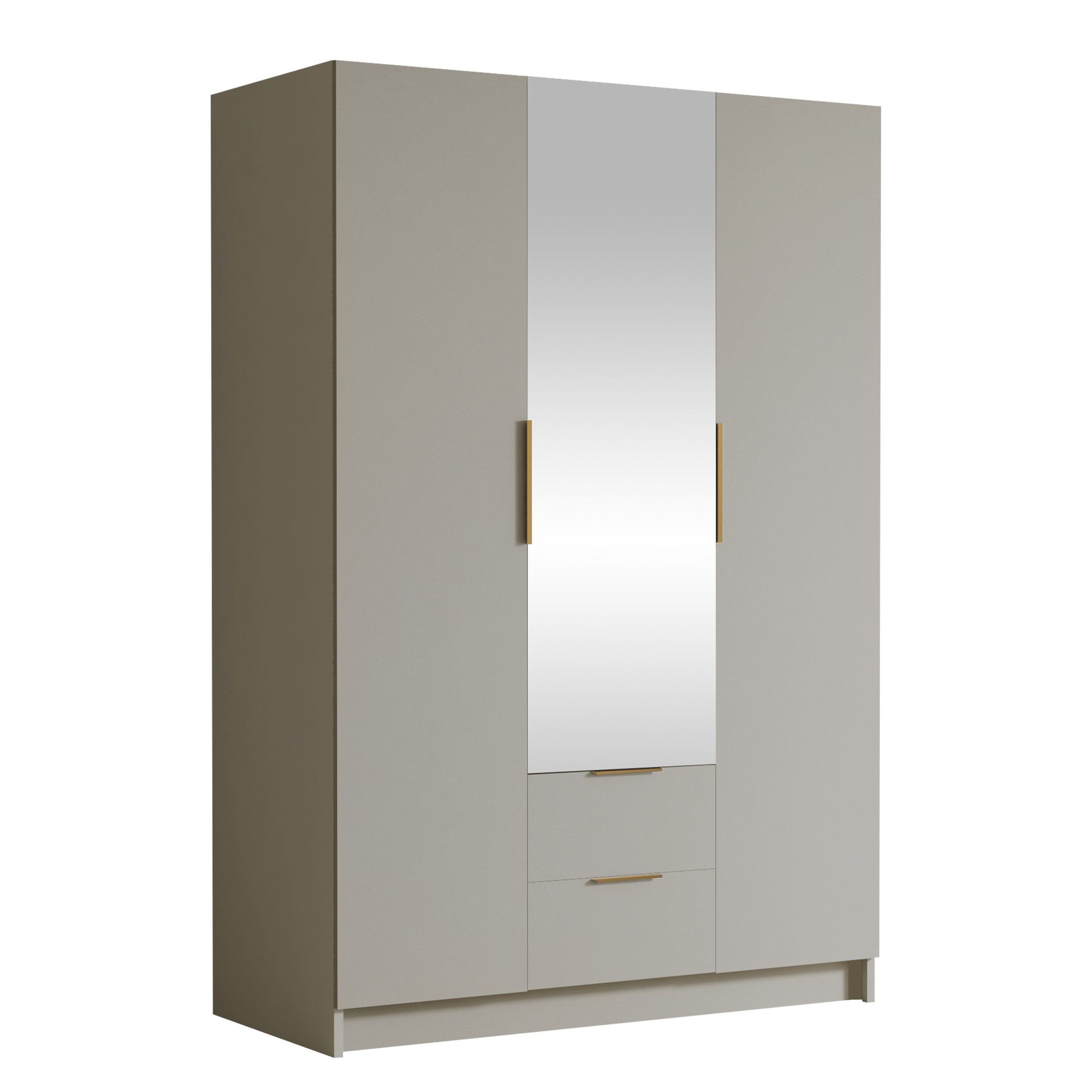 varros garderob med spegel 150x216 cm - beige