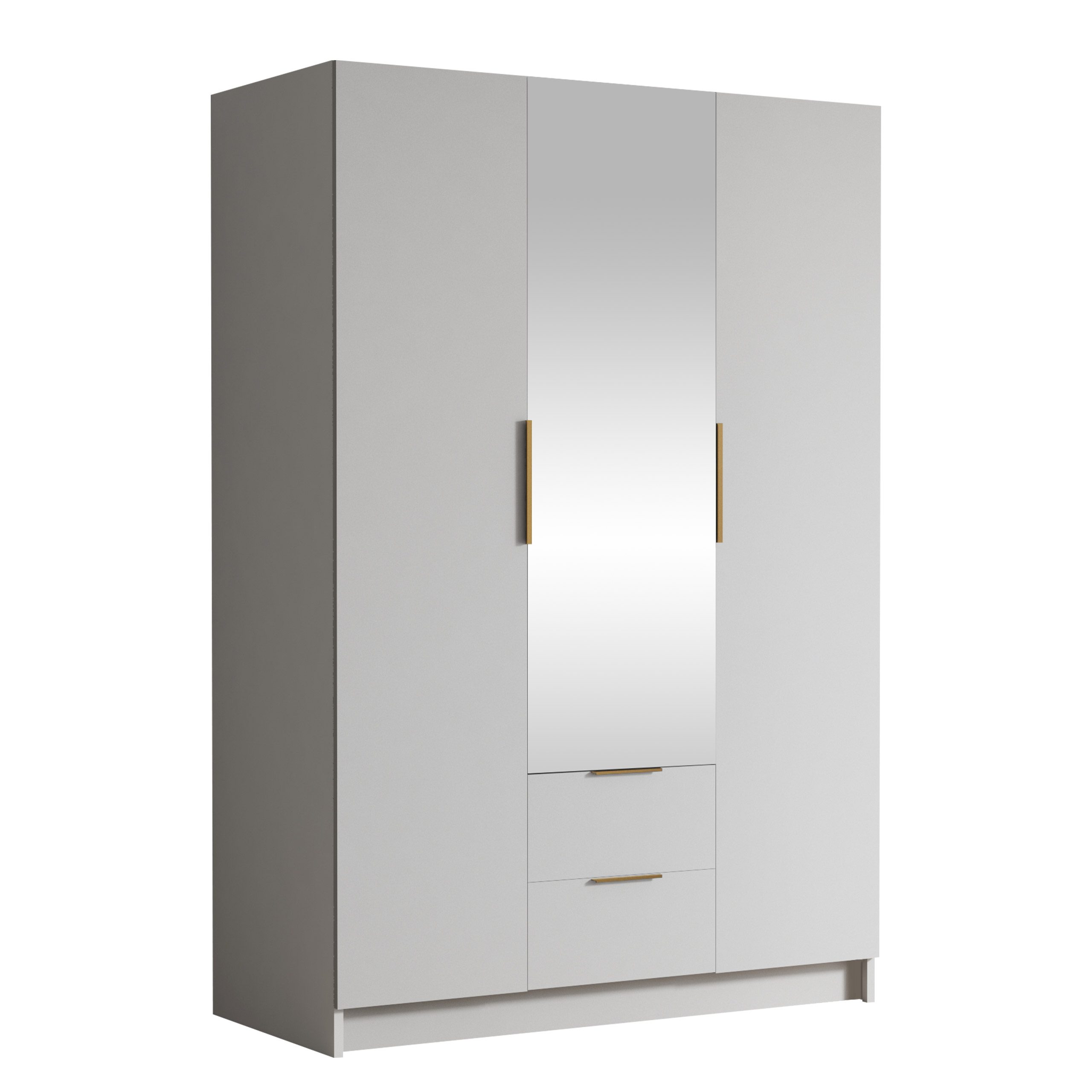 varros garderob med spegel 150x216 cm - vit