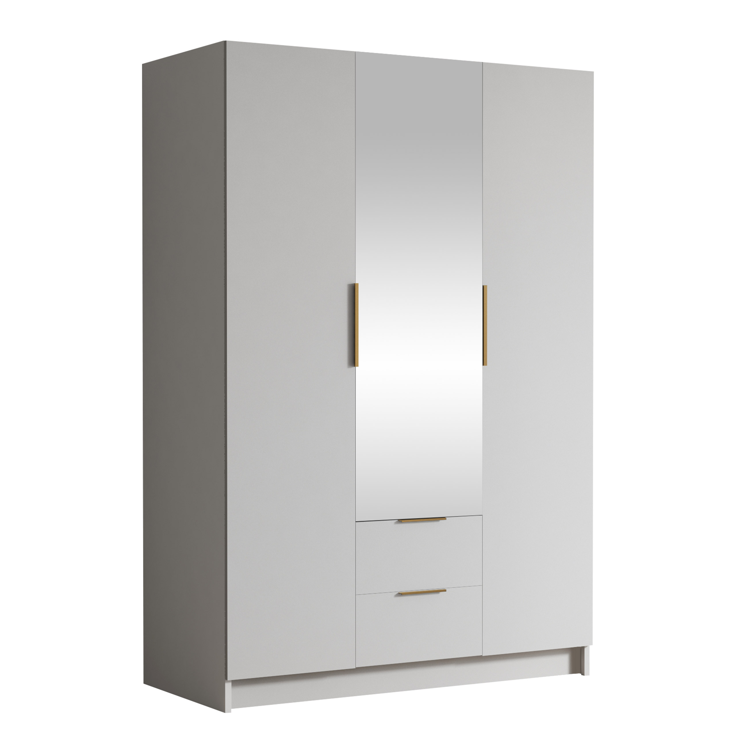 varros garderob med spegel 150x216 cm - vit