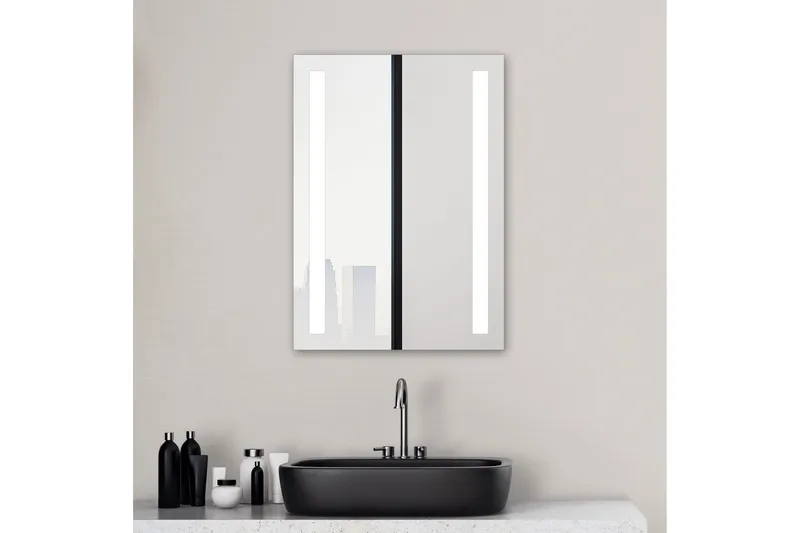 Allejaure Badrumsspegel 50x70 cm LED-belysning - Inredning - Badrumsinredning - Badrumsspegel