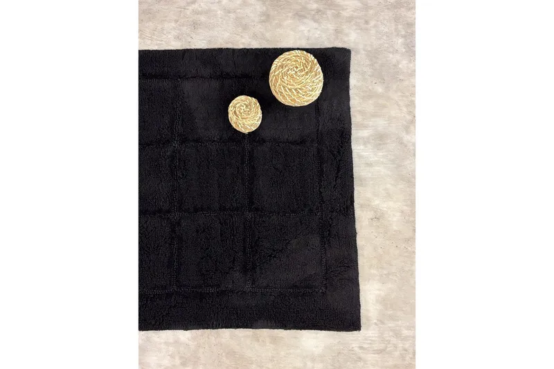 Badrumsmatta Square - 50x80 cm, Black - Textil & mattor - Matta - Badrumsmatta